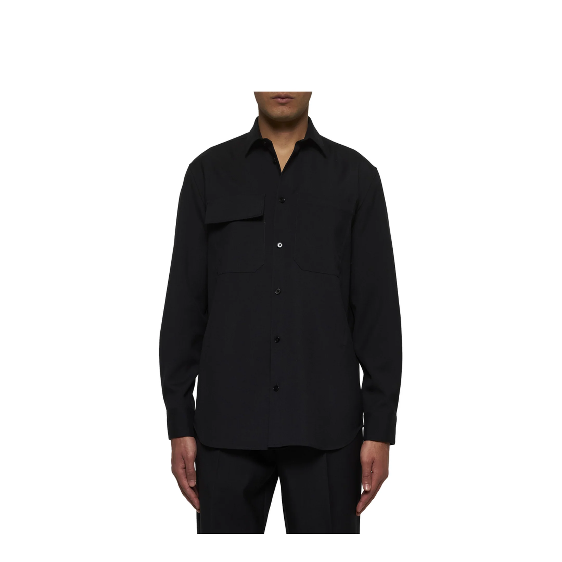 Lightweight Wool Gabardine Shirt - Image 3