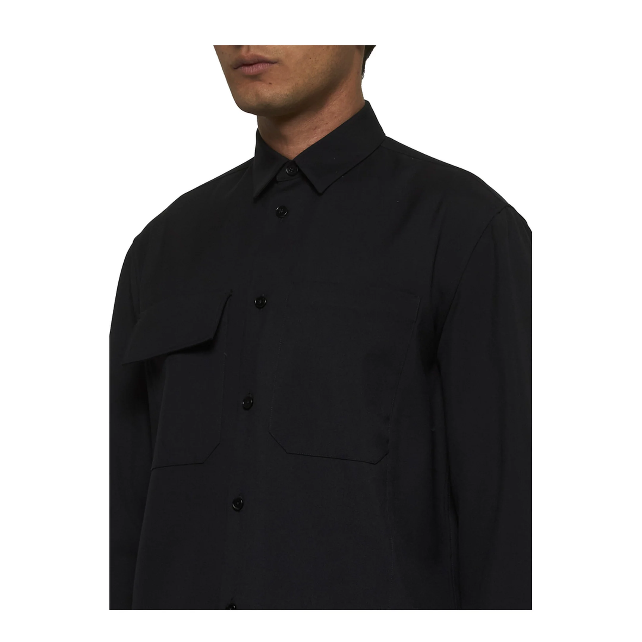 Lightweight Wool Gabardine Shirt - Image 5