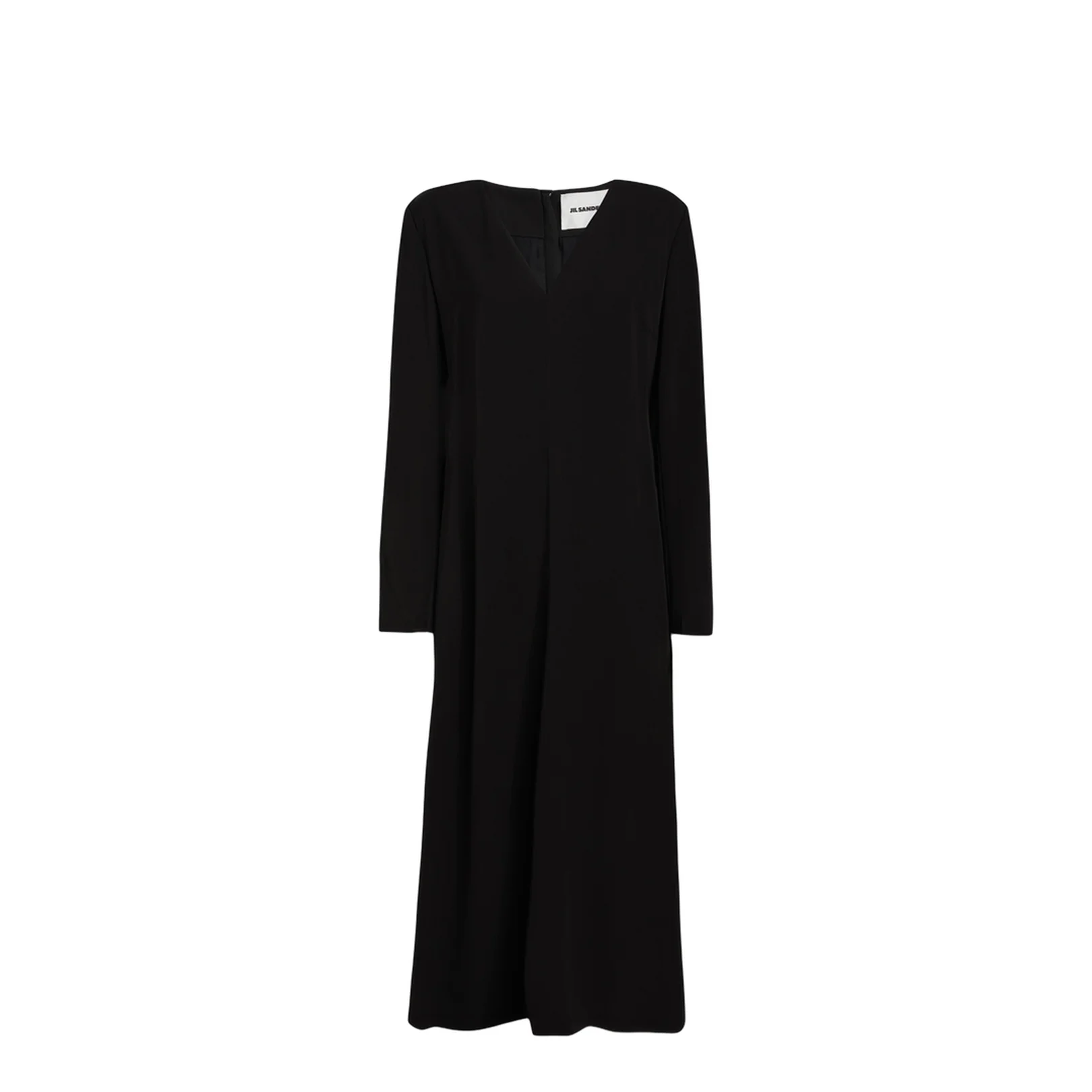 Long-Sleeve Midi Dress Black - Image 2