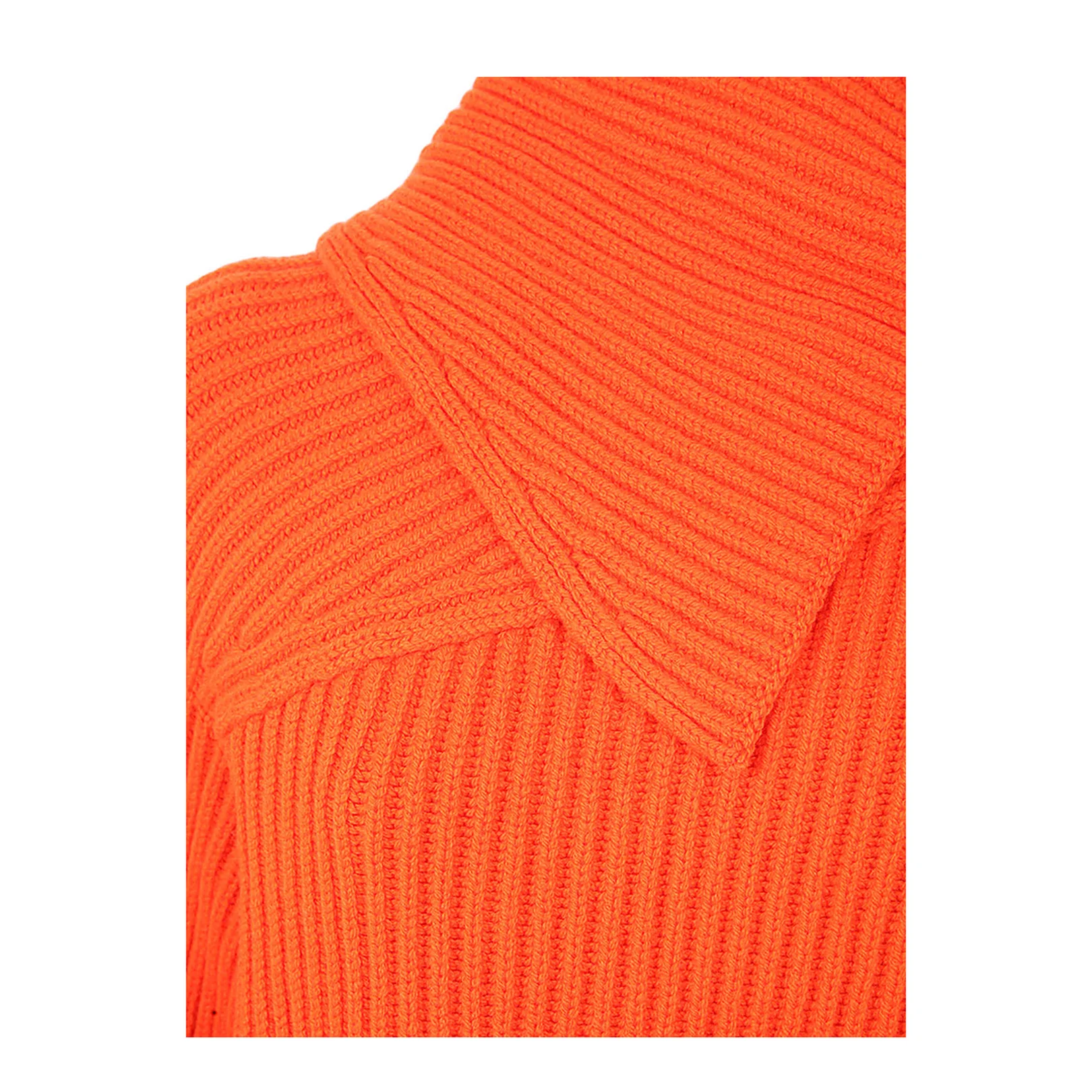 Long Sleeves Foulard Neck Cardigan Orange - Image 5