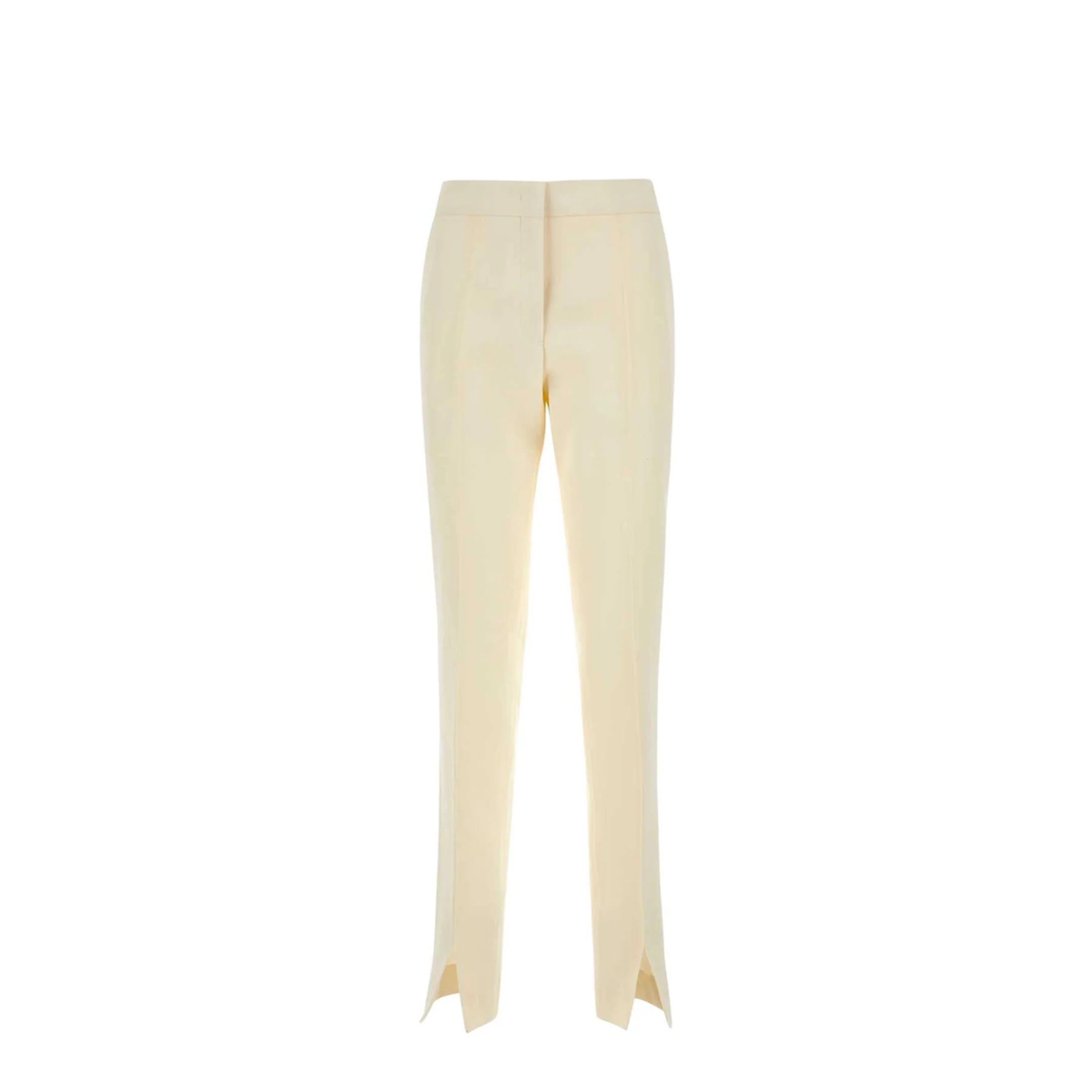 Luxury Fashion Ivory Viscose Blend Pant - Image 3