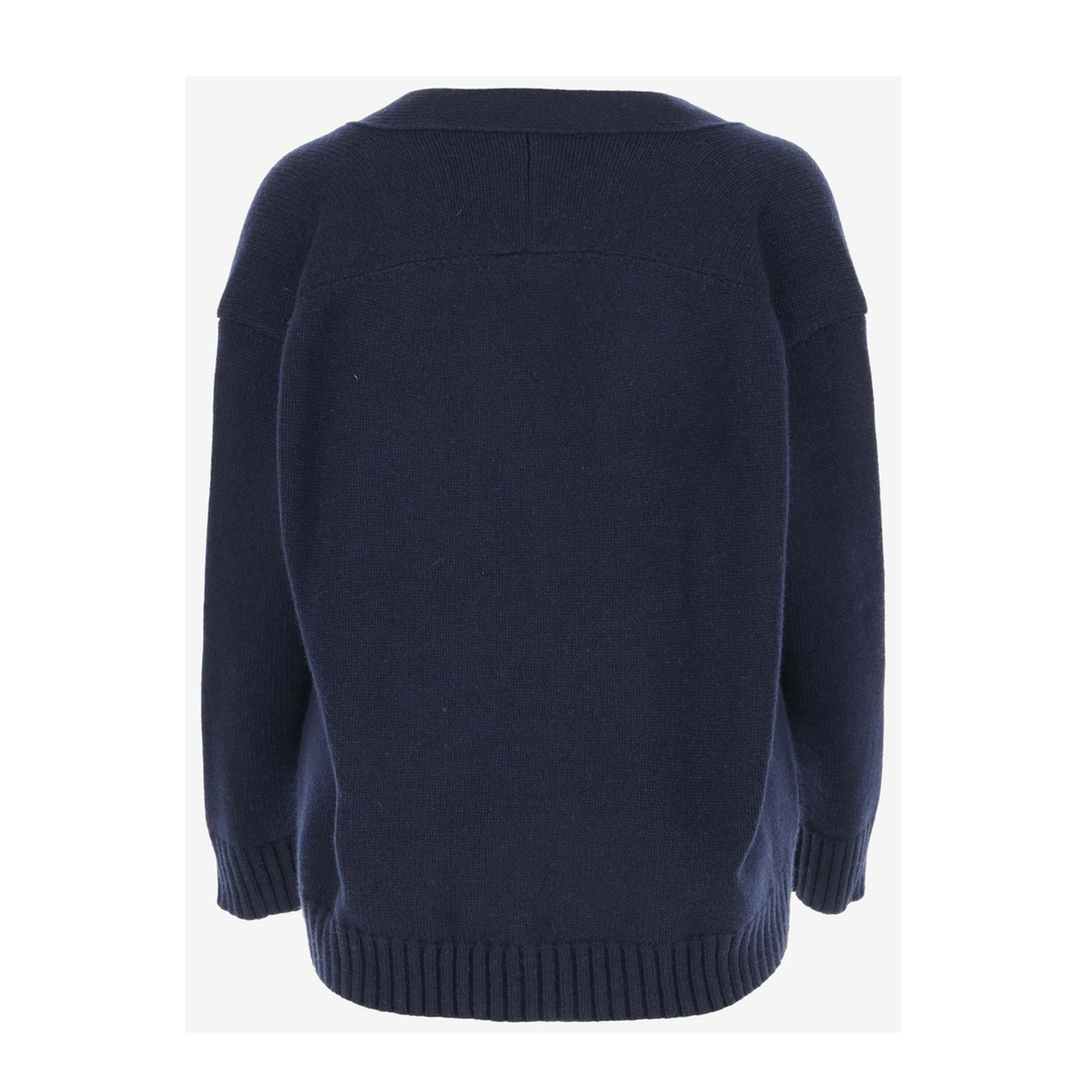 Navy Blue V-neck Cardigan - Image 2