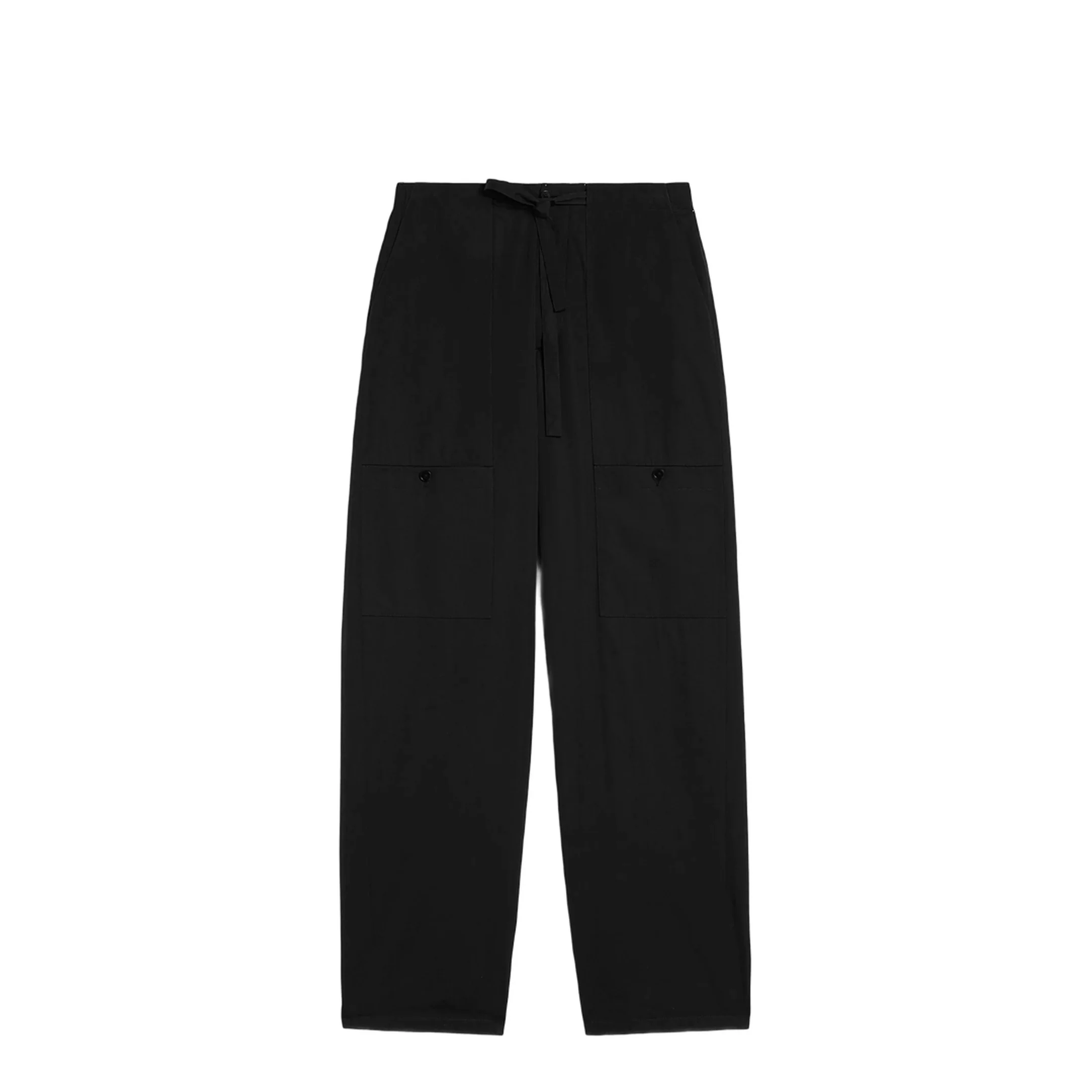 Cotton Poplin Cargo Pants Black