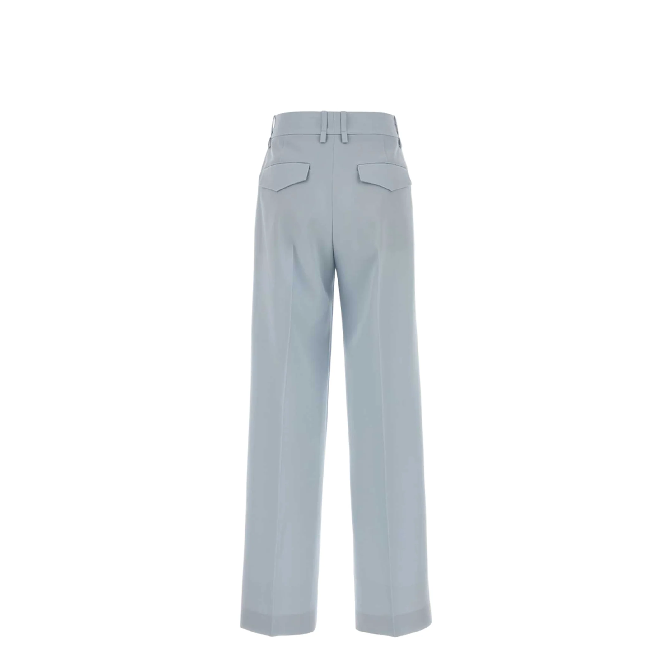 Pastel Light Blue Wool Palazzo Pants - Image 2