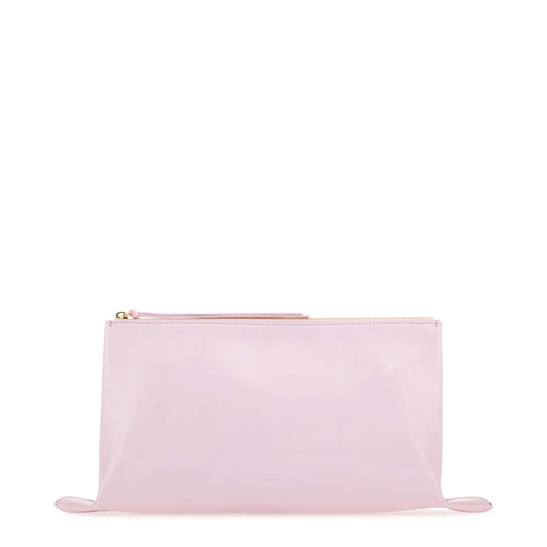 Pastel Pink Leather Medium Clutch - Image 3