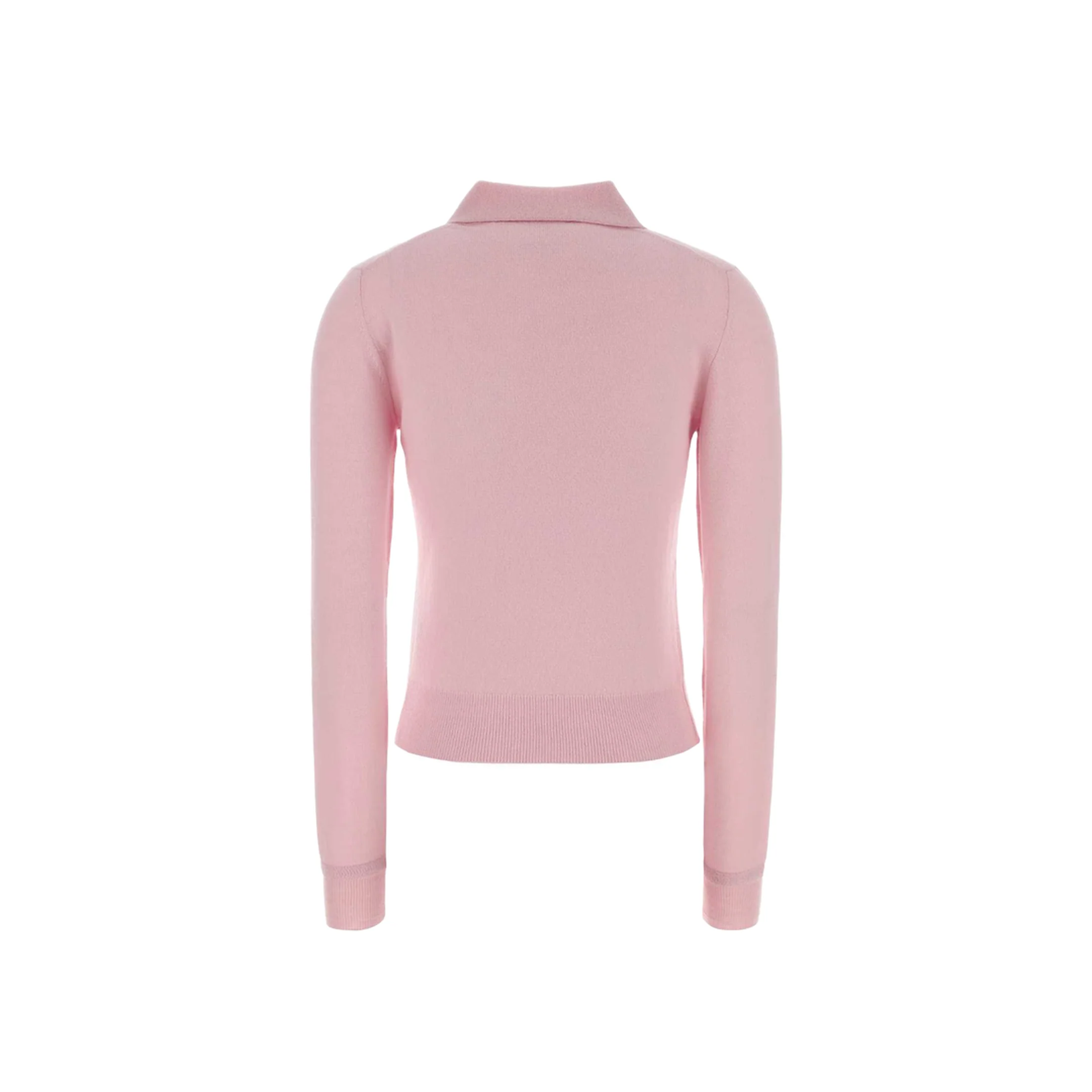 Lightweight Wool Polo Sweater Pink - Image 2