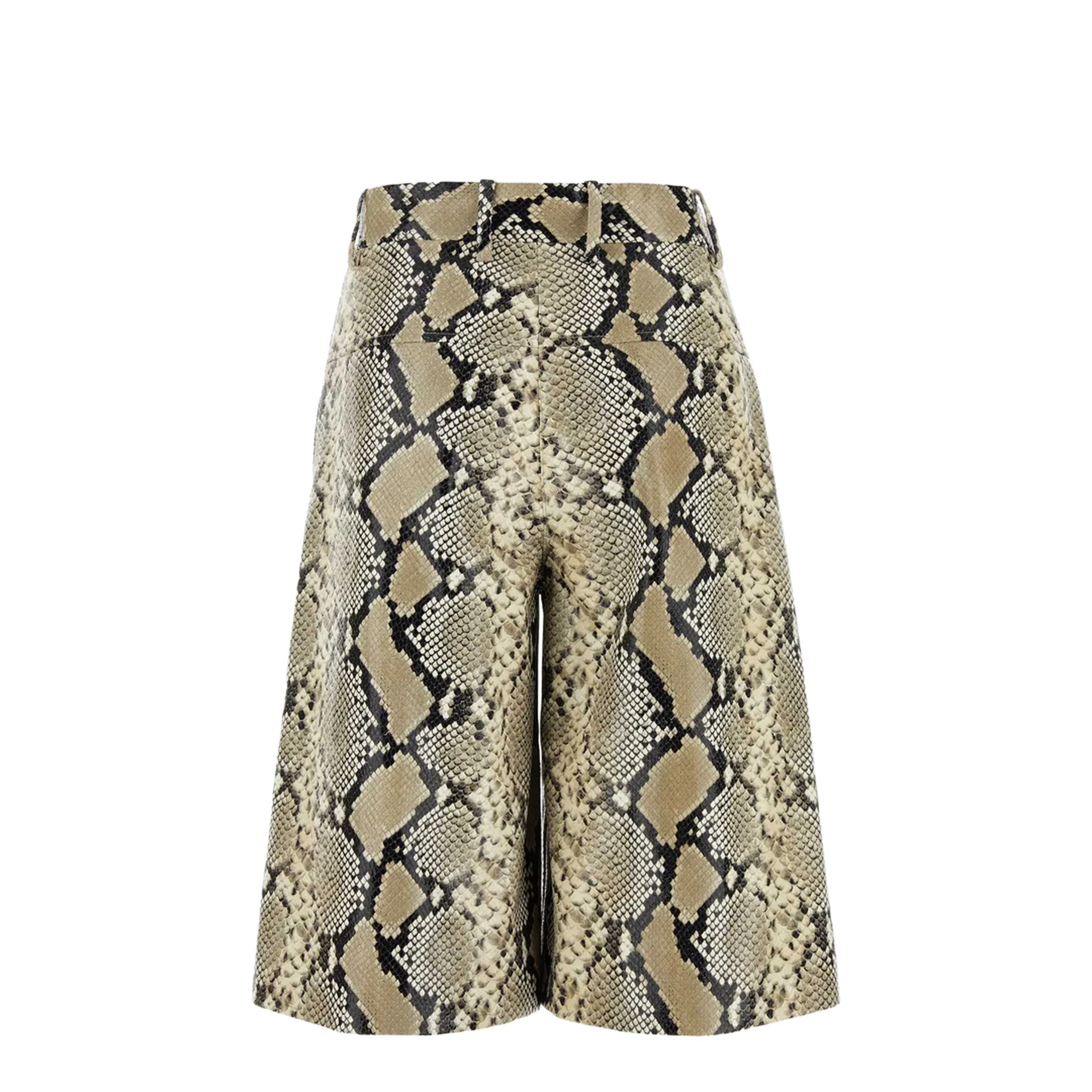 Printed Leather Bermuda Shorts - Image 2