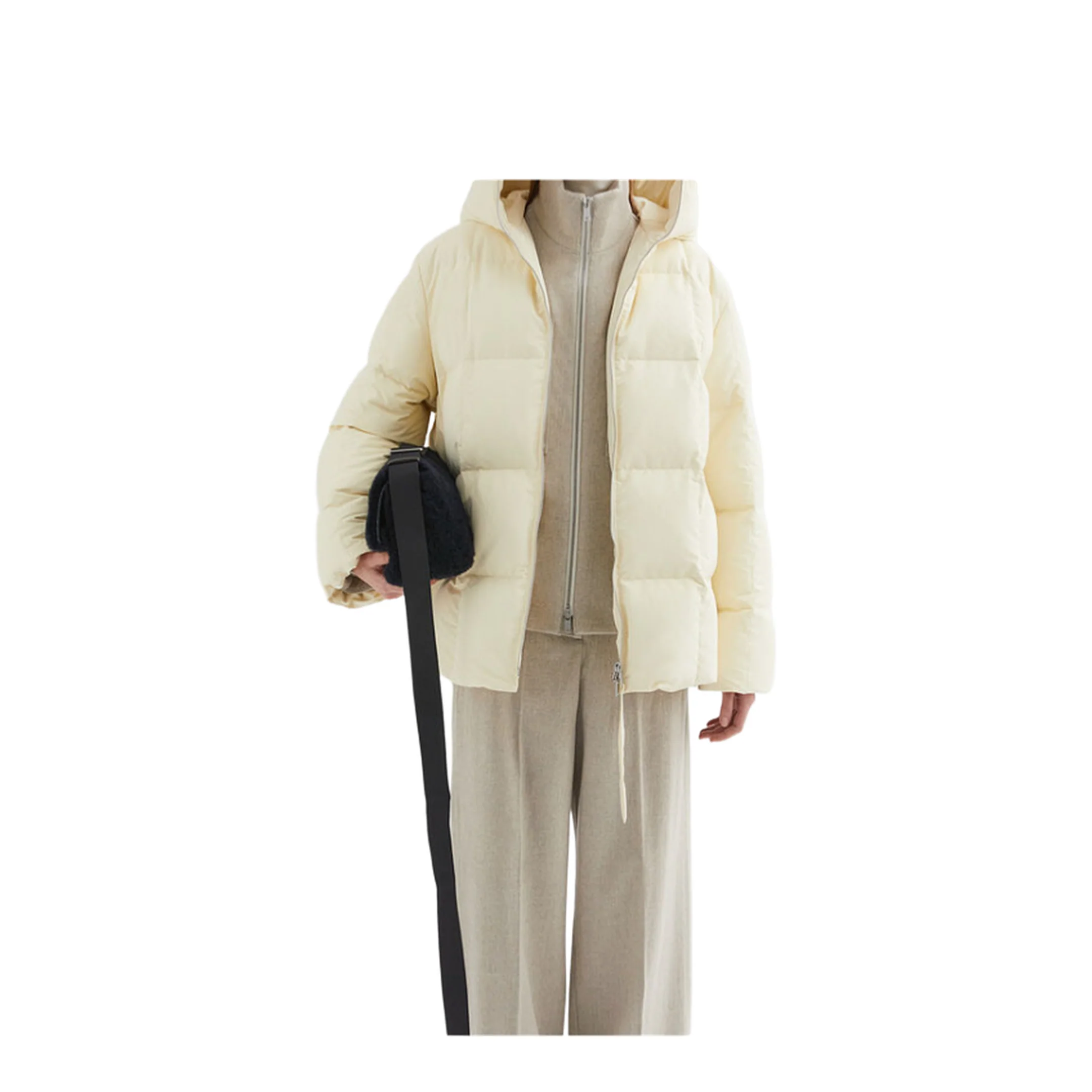 Quilted Down Jacket Yelow - Image 3