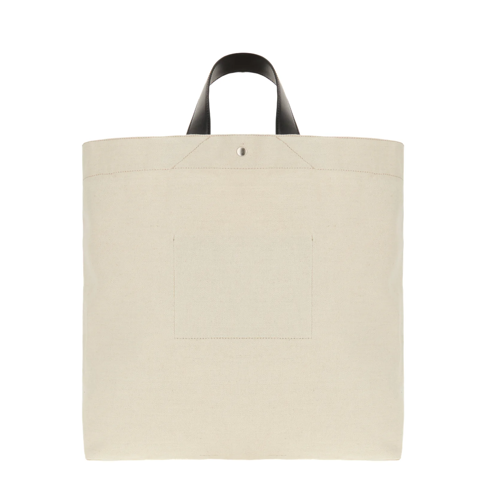 Sand Canvas Flat Shopping Bag - Image 3