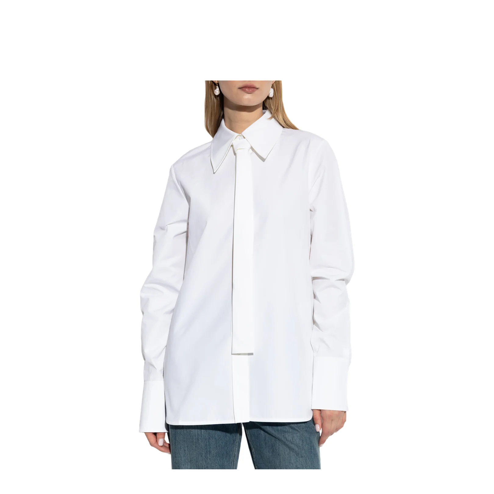 Shirt With Tie White - Image 3