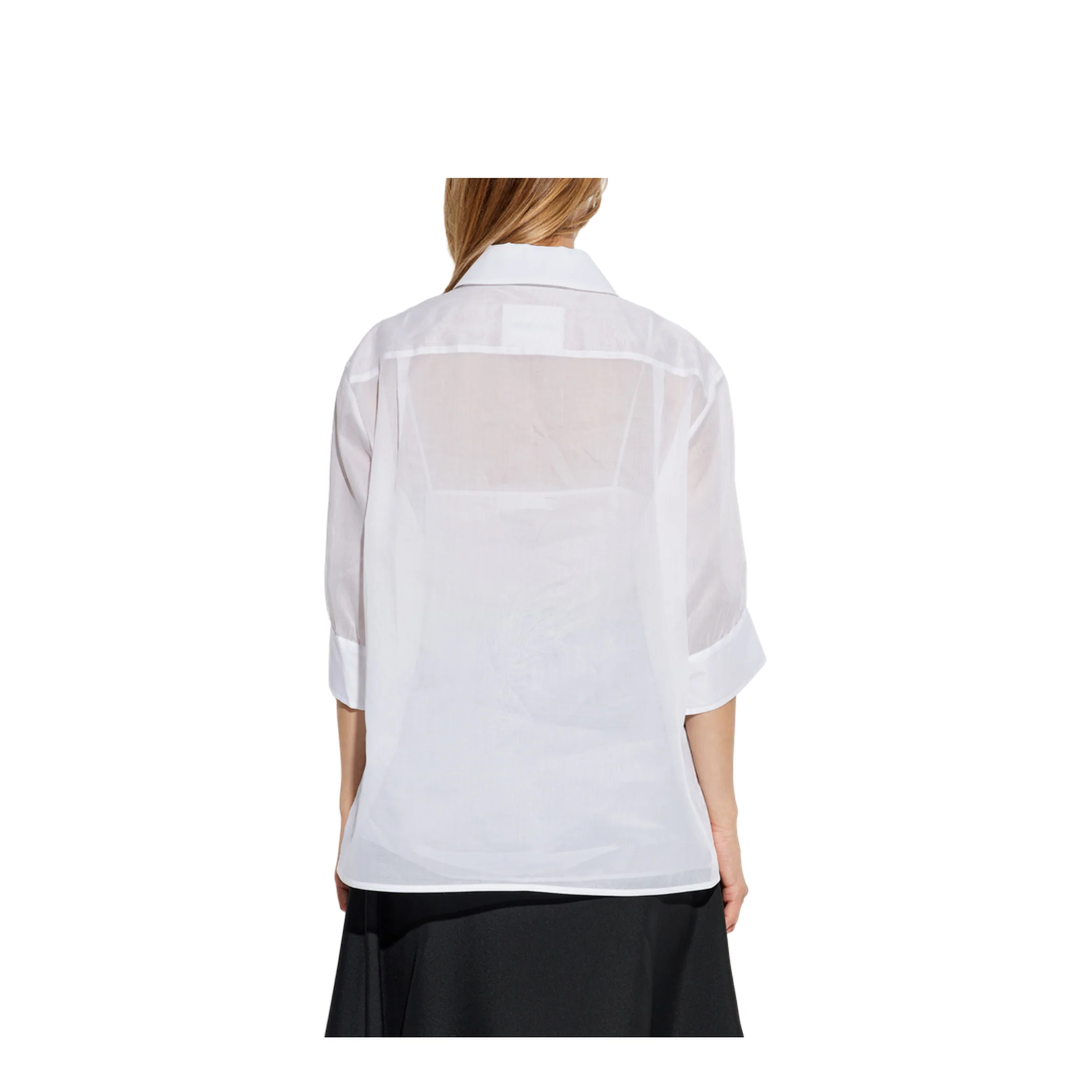 Short Sleeve Shirt Cotton White - Image 4