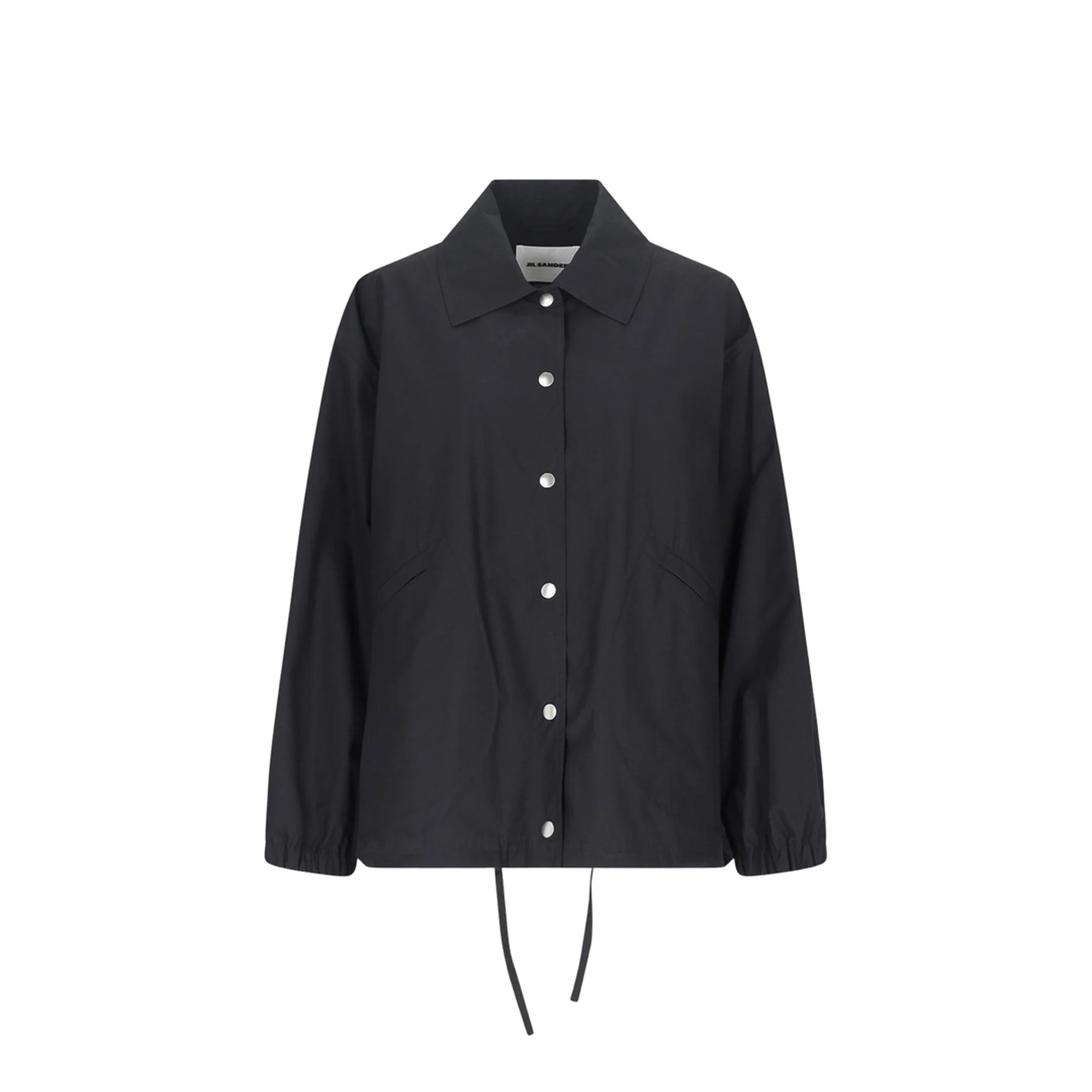 Single-breasted Logo Jacket - Black - Image 4