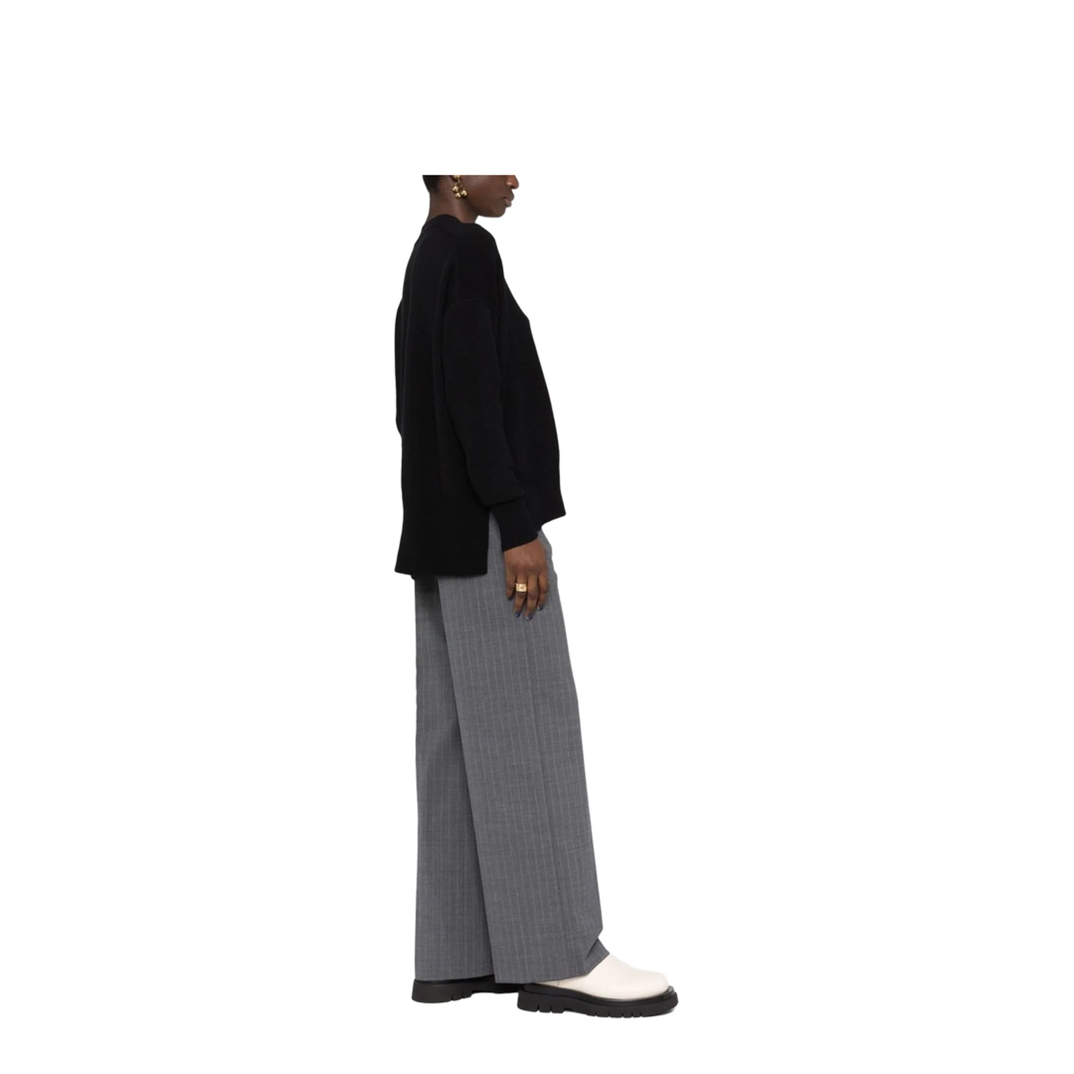 Superfine Cashmere Sweater Black - Image 2