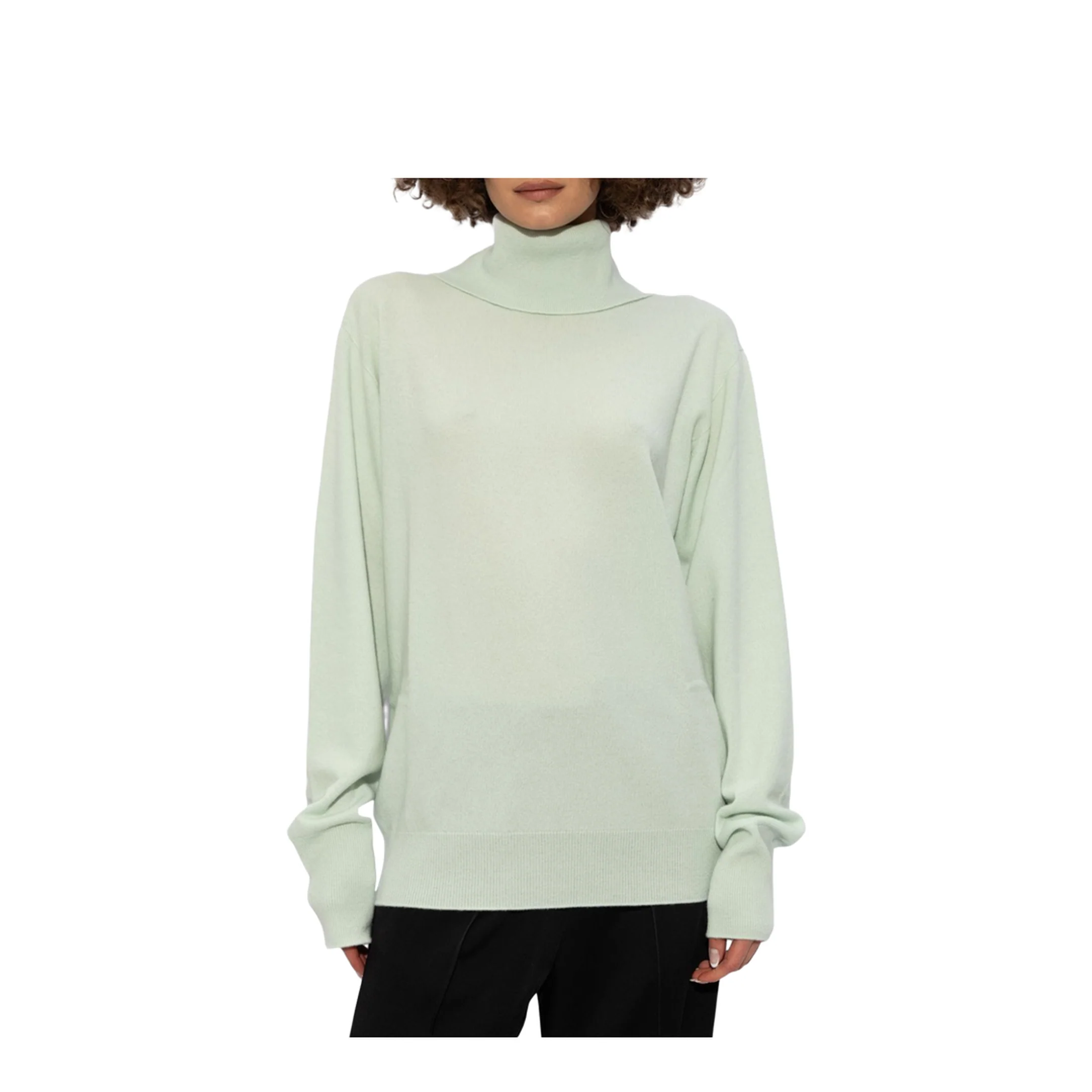 High Neck Sweater Clothing White - Image 2