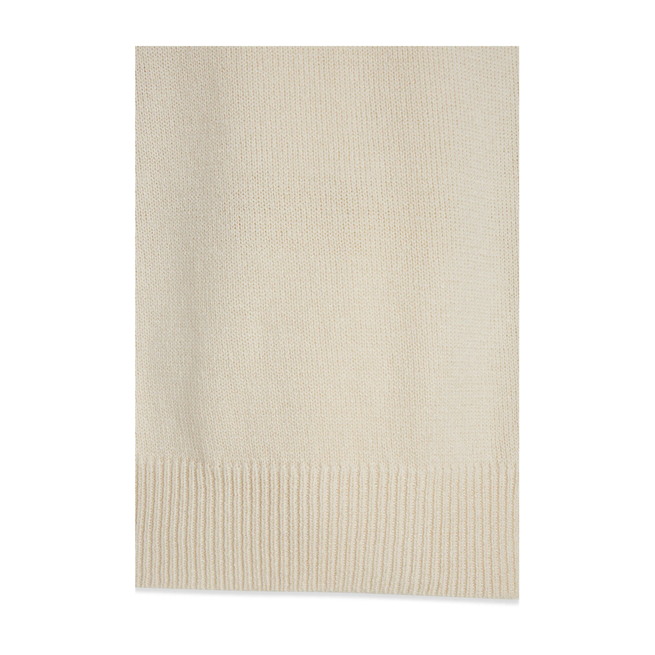 White Crewneck Ribbed Pull Cotton - Image 3