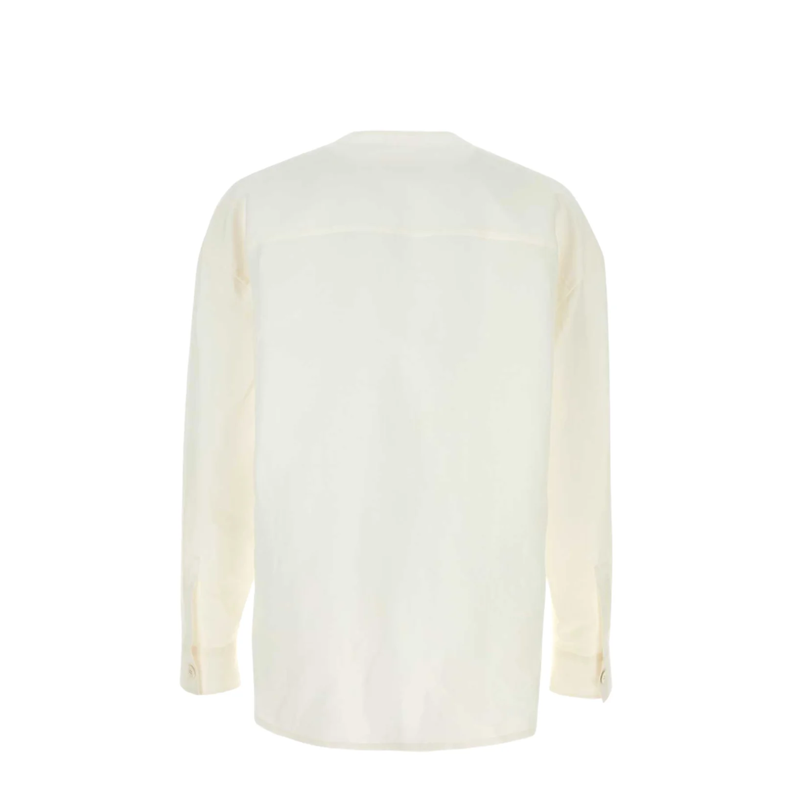 White Linen Blend Shirt - Image 2