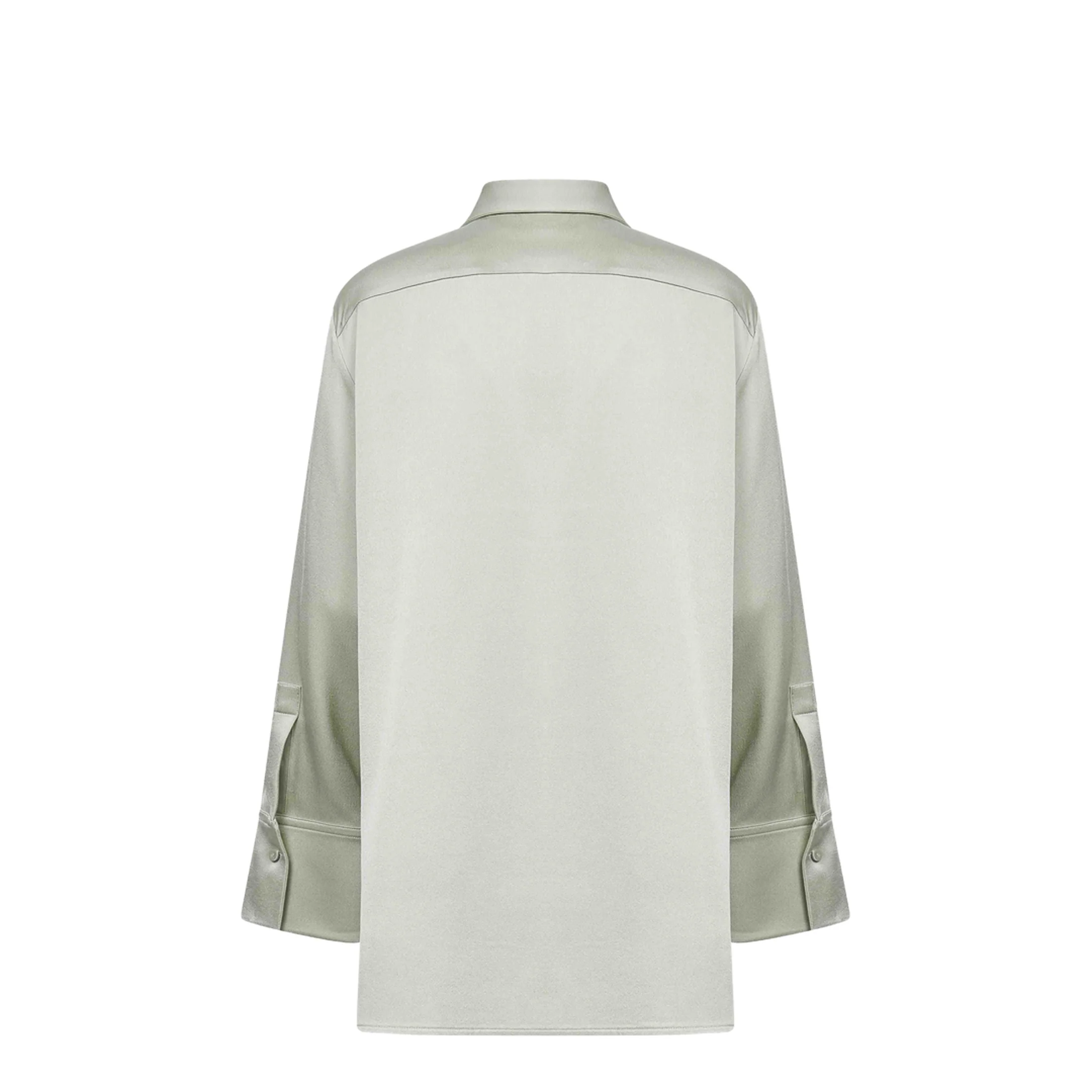 Women's Satin Shirt Green - Image 2