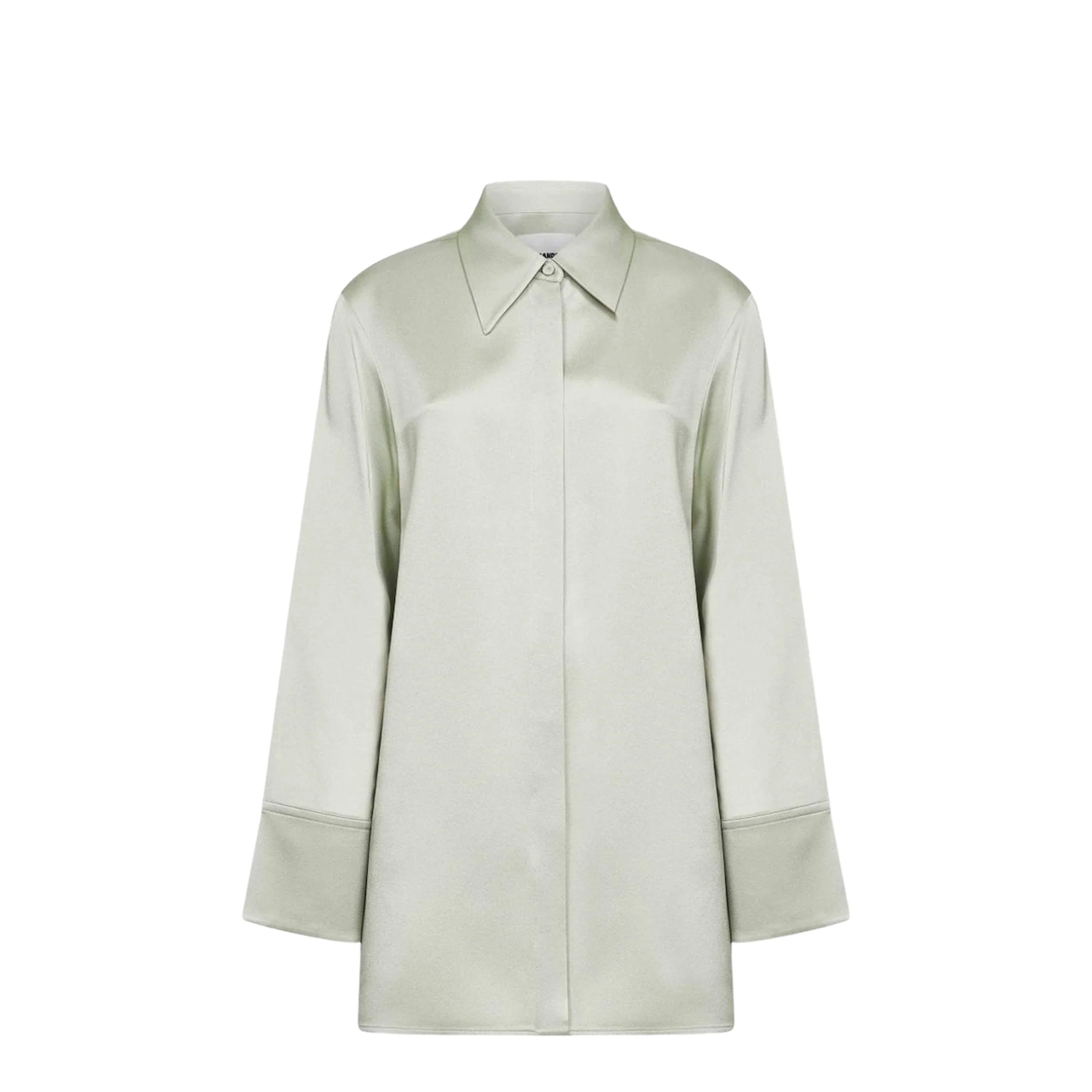 Women's Satin Shirt Green - Image 4