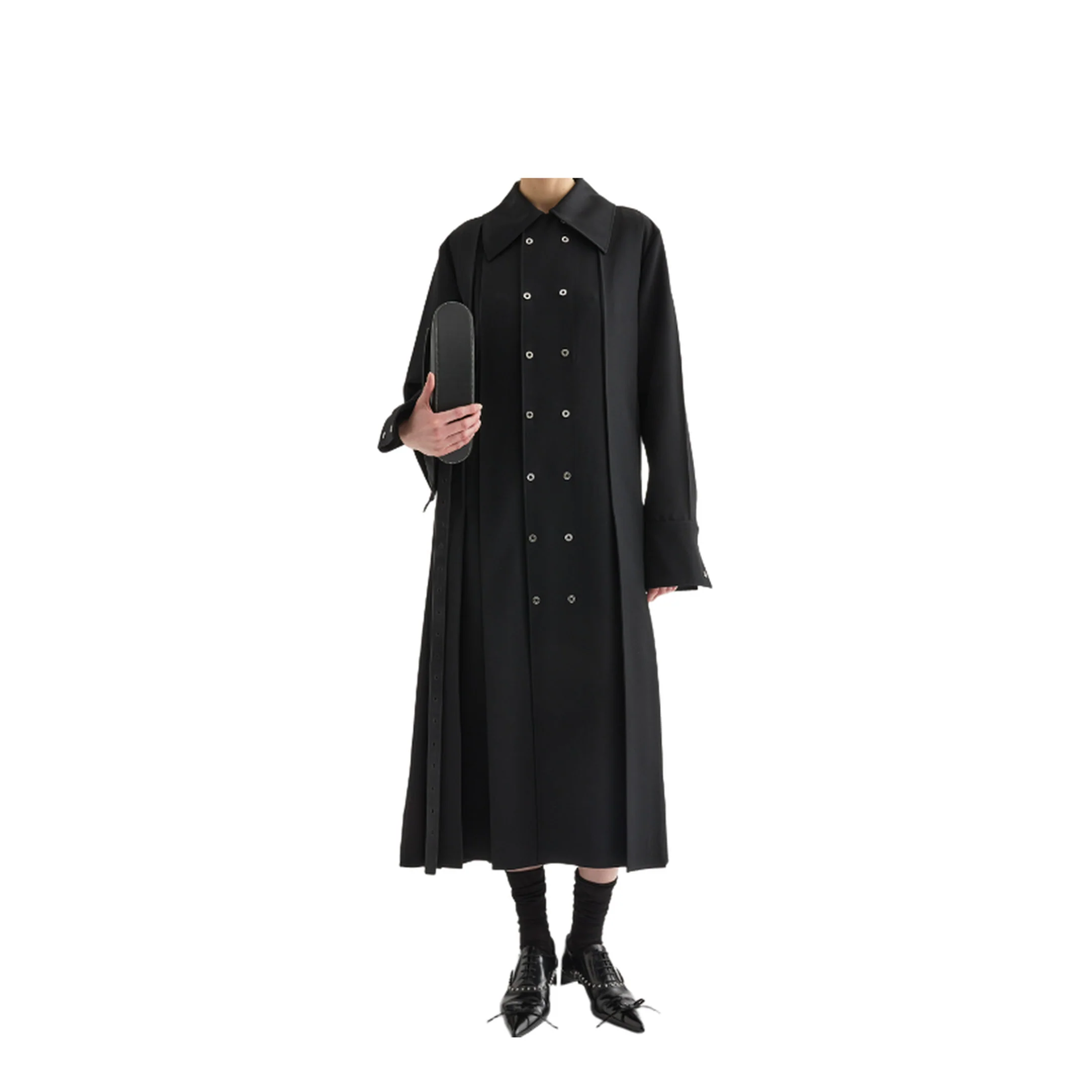 Wool Coat with Belt - Image 2