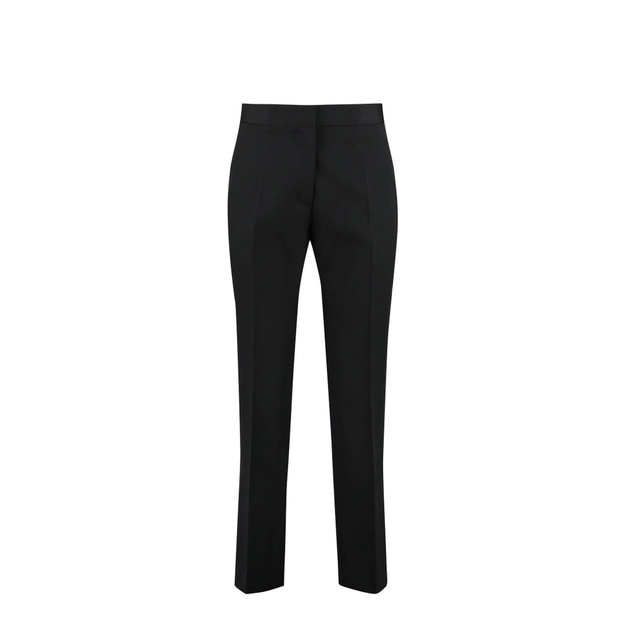 Wool Cropped Trousers Black - Image 4