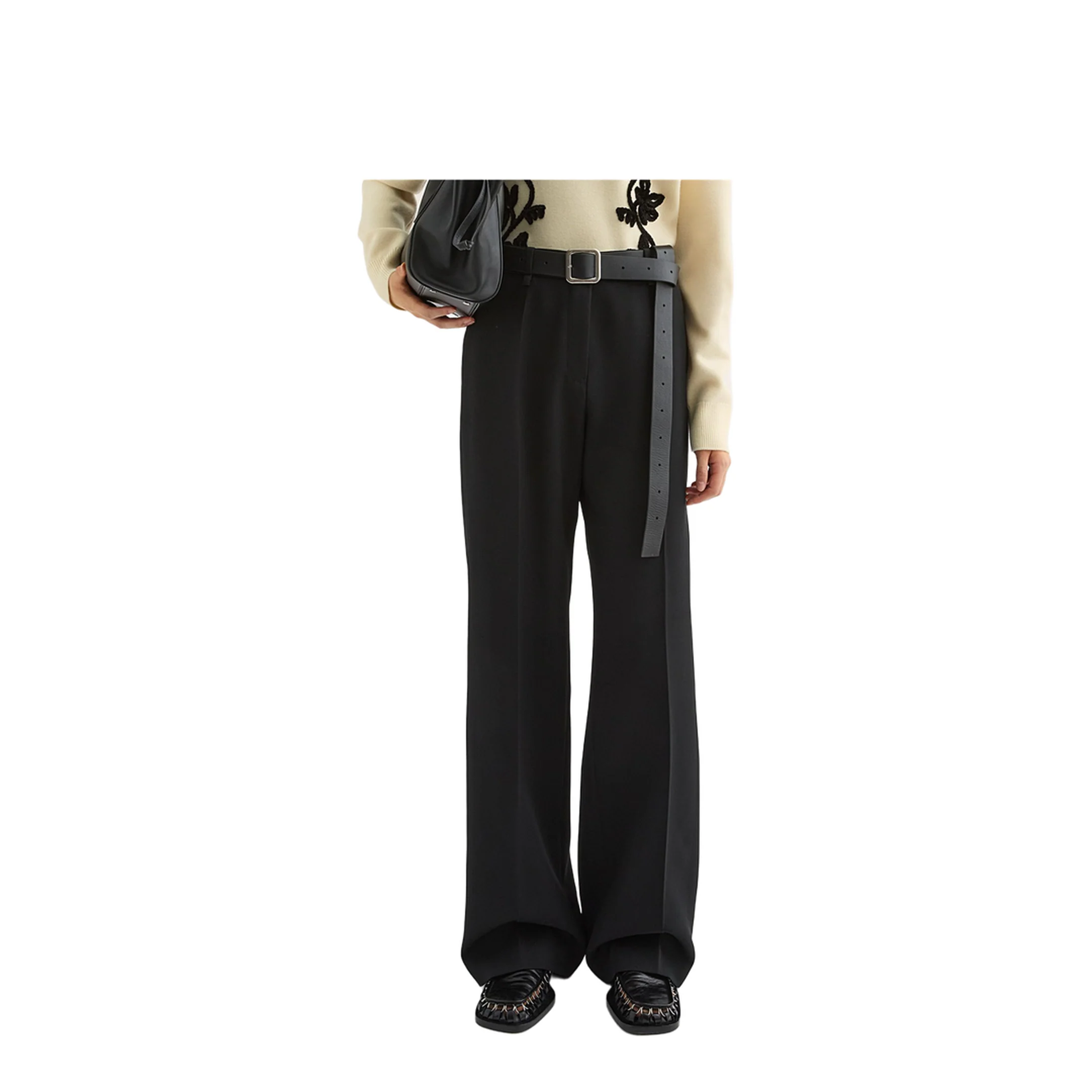 Wool Gabardine Tailored Trousers - Image 2