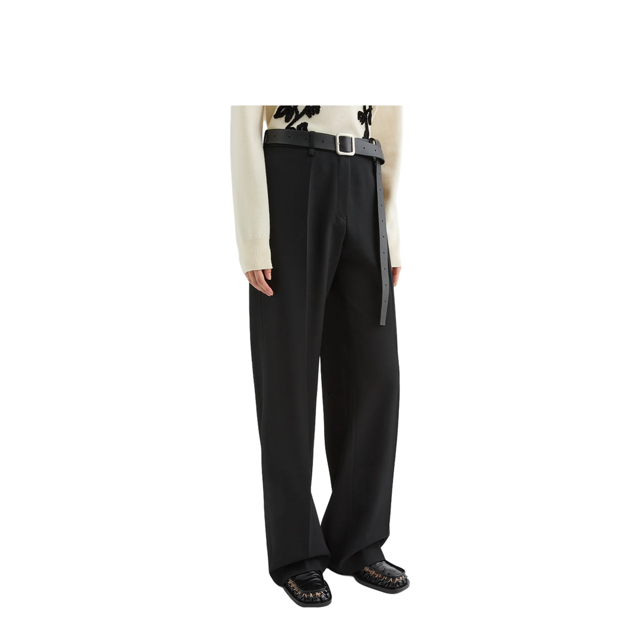 Wool Gabardine Tailored Trousers - Image 3