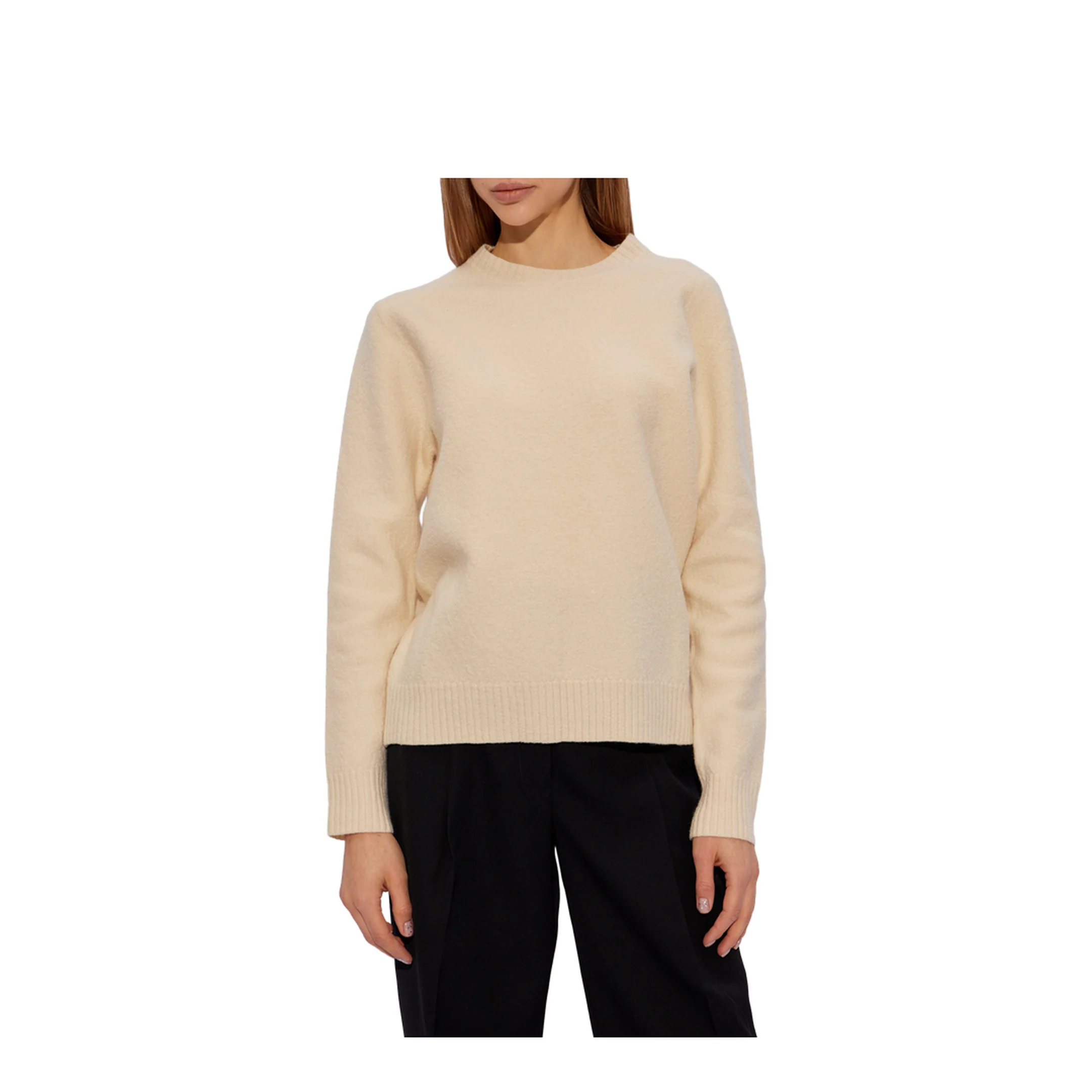 Women's Wool Sweater Cream - Image 3