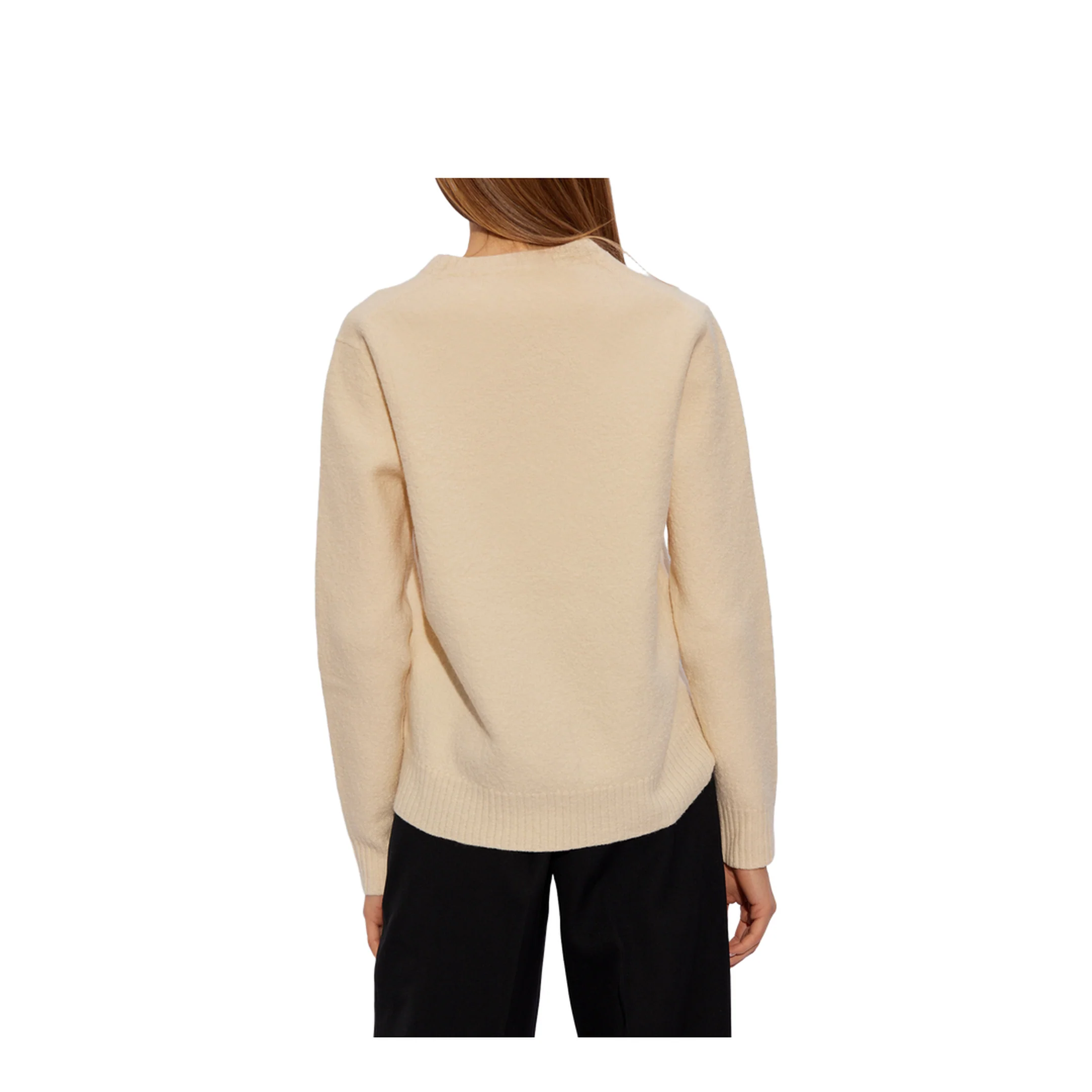 Women's Wool Sweater Cream - Image 4