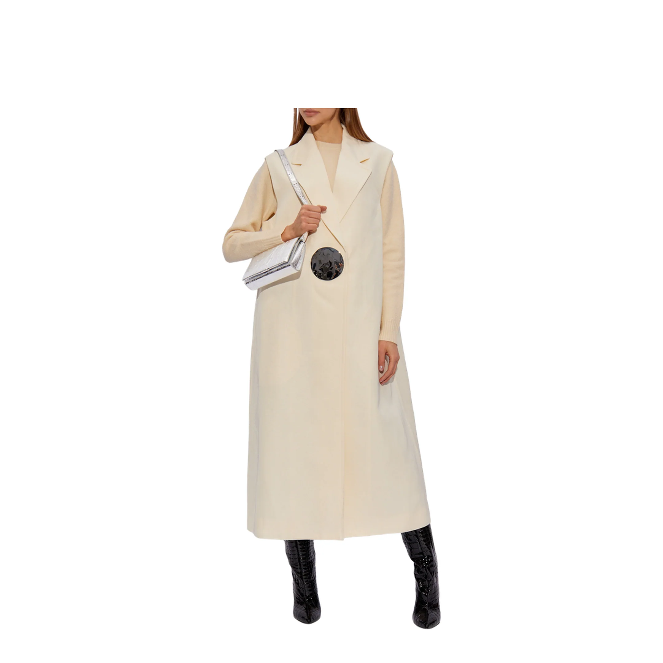 Women's Wool Sweater Cream - Image 5