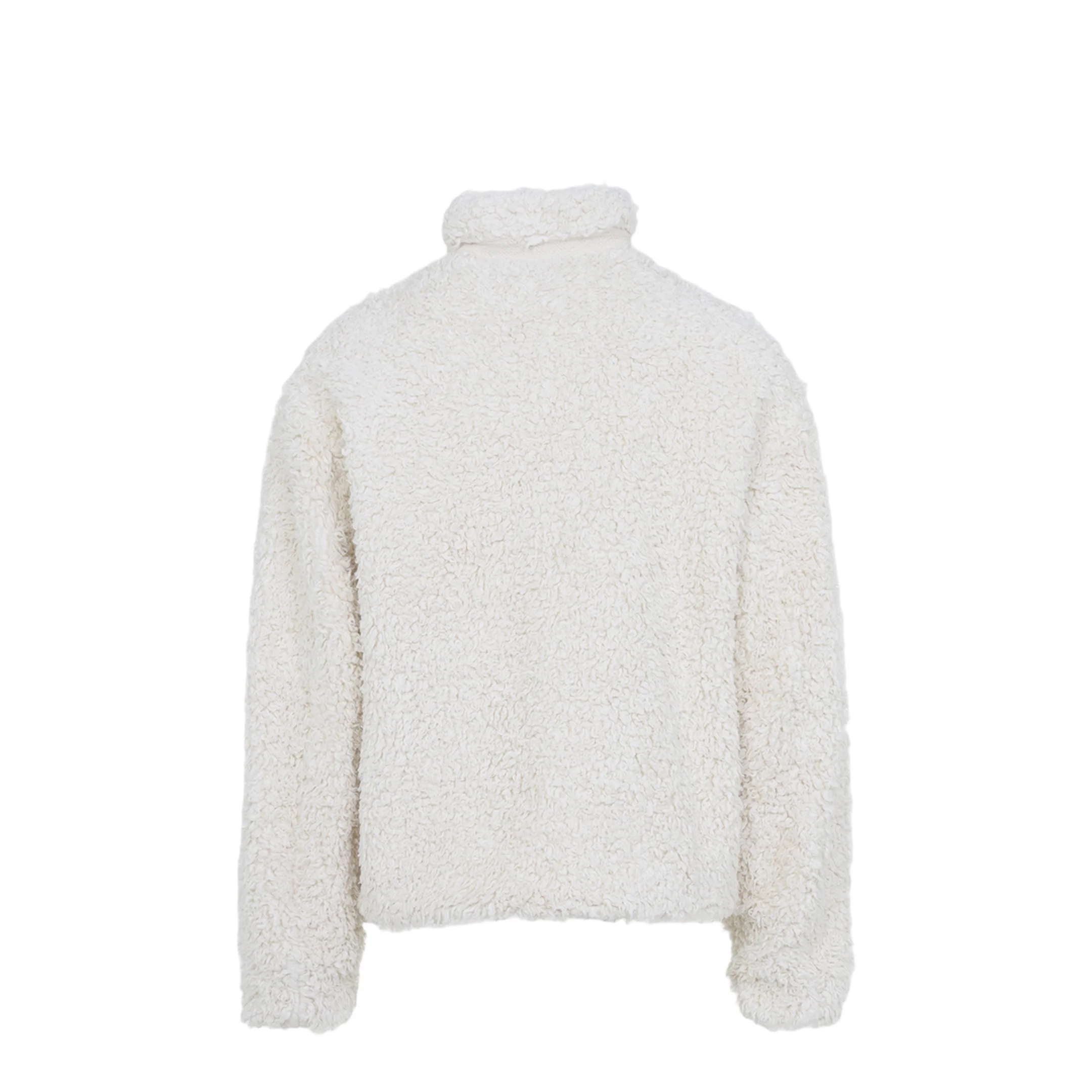 Zip Up Ivory Cotton Jacket - Image 4