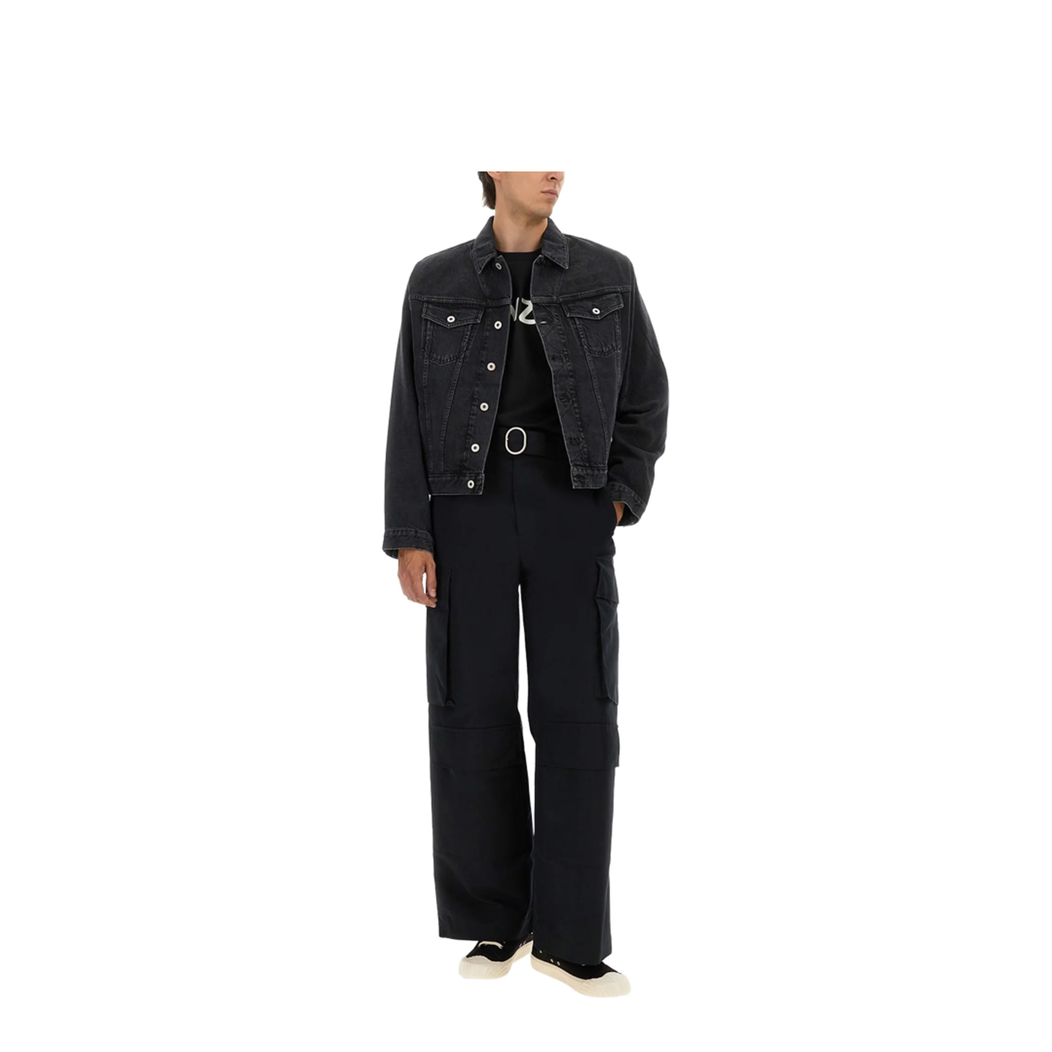 Trucker Jacket with Boke Flower Embroidery - Image 2