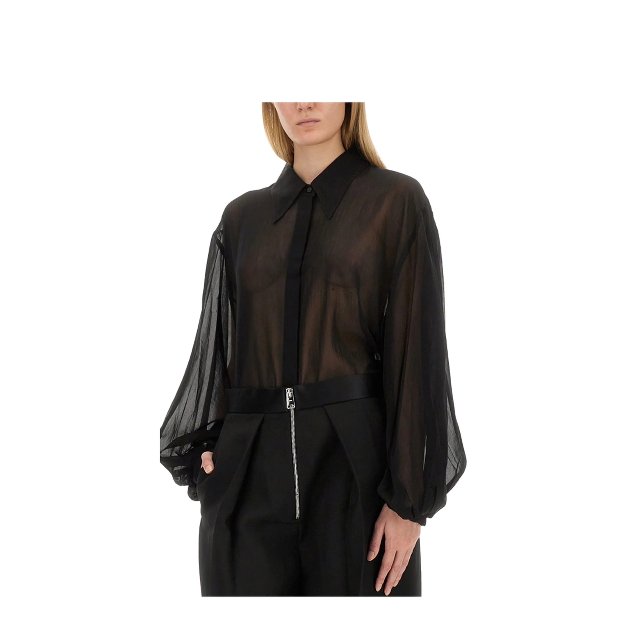 Balloon-Sleeve Shirt - Image 4