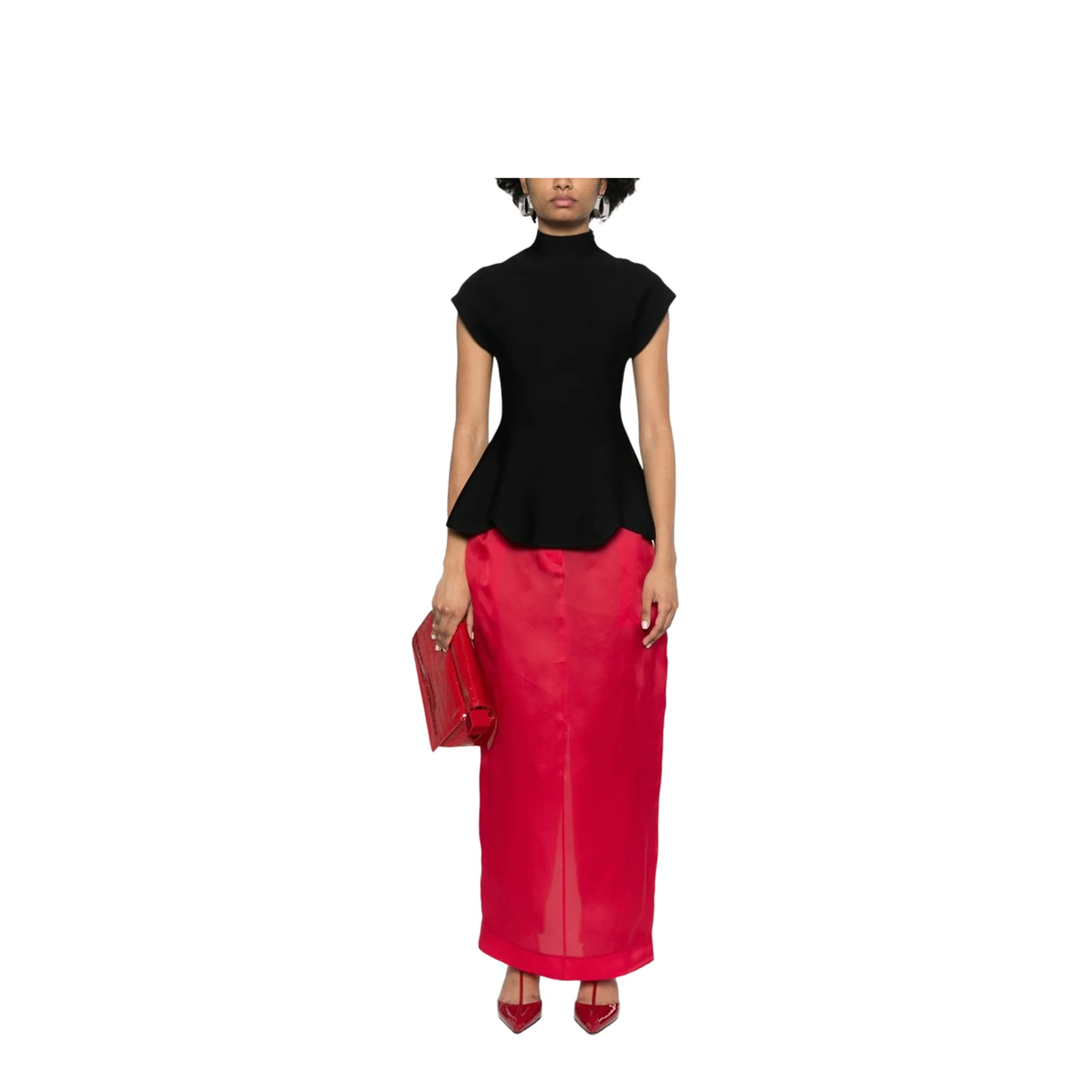 Silk Skirt with Concealed Fly and Pockets - Image 3