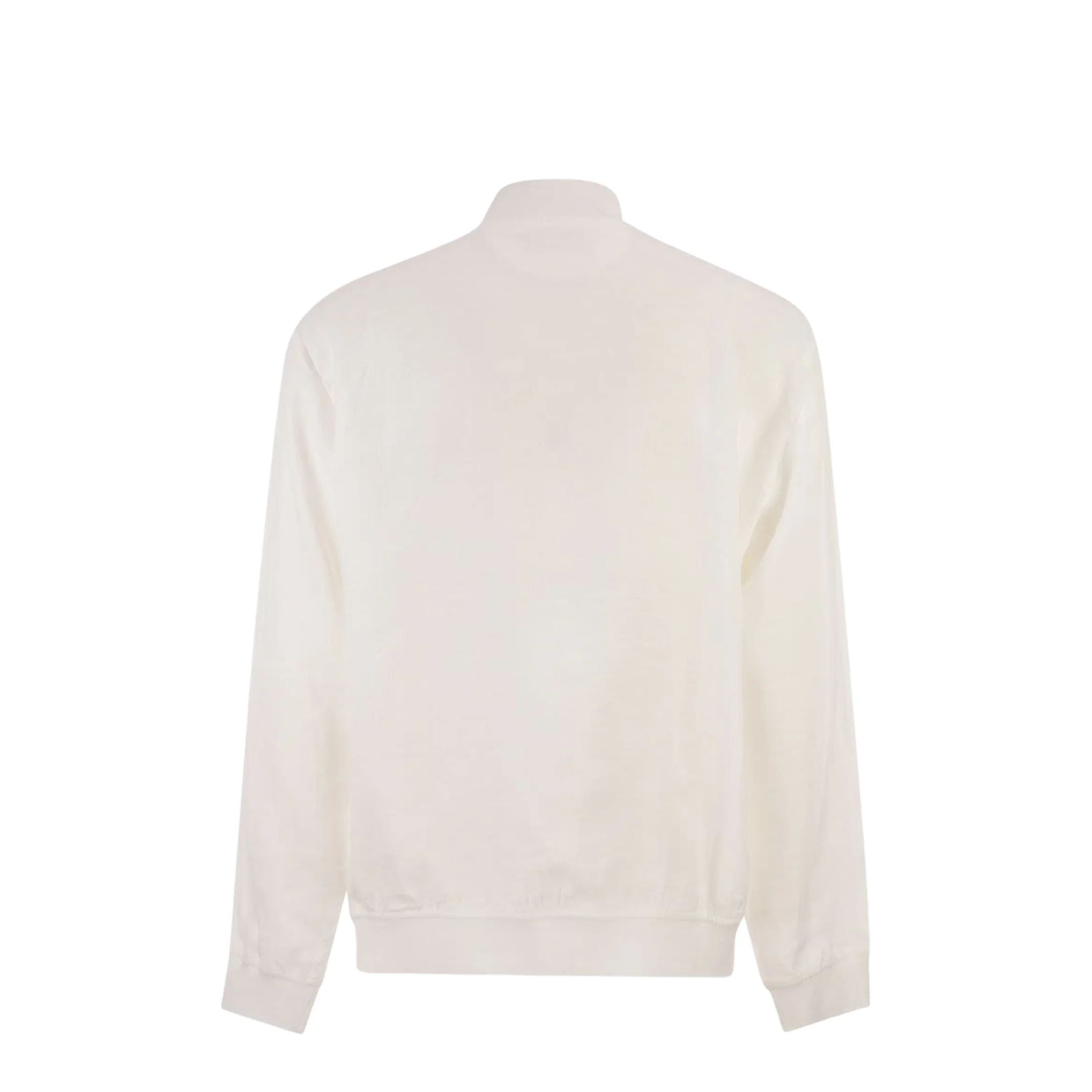 Linen Bomber Jacket White - Image 2