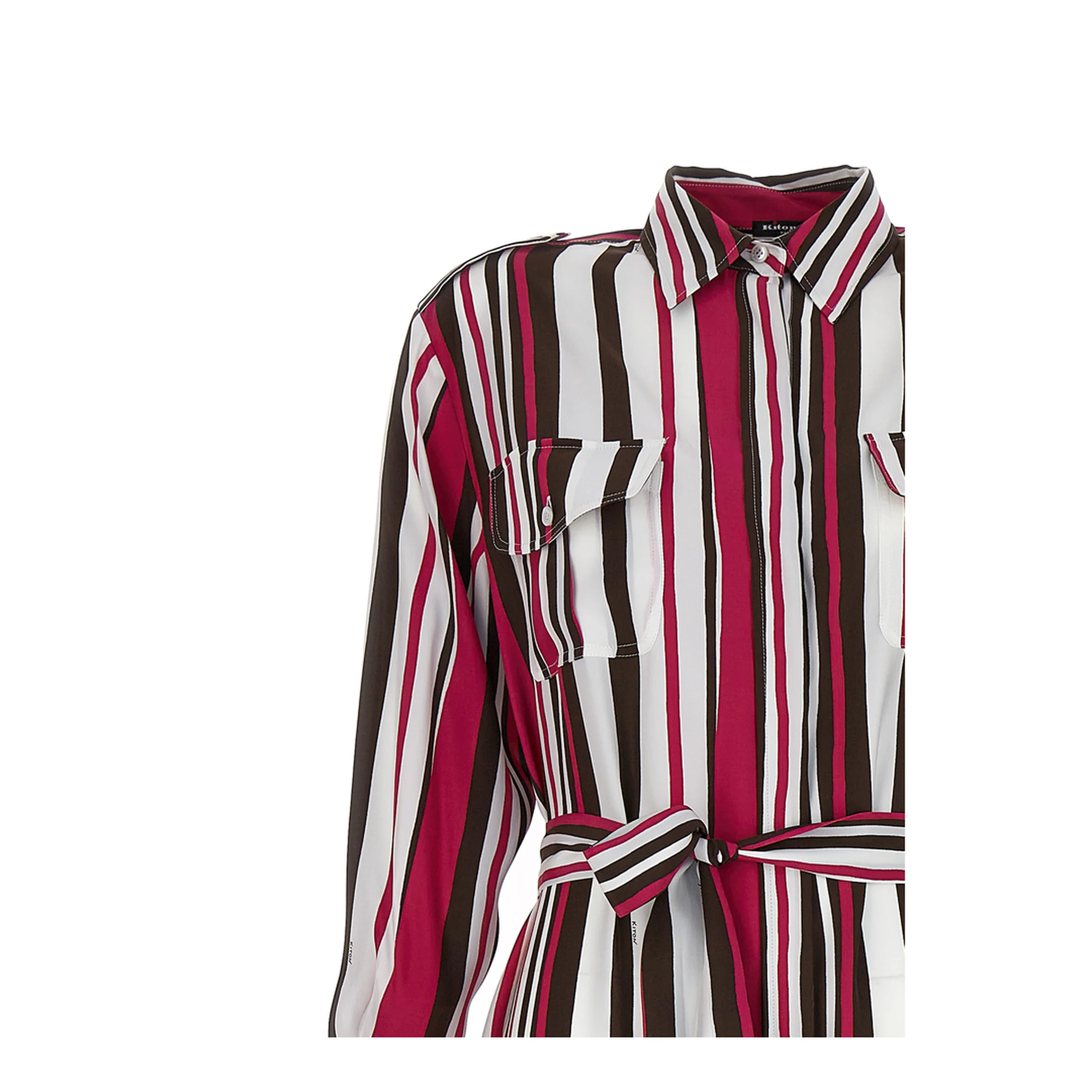 Striped Shirt Dress - Image 3