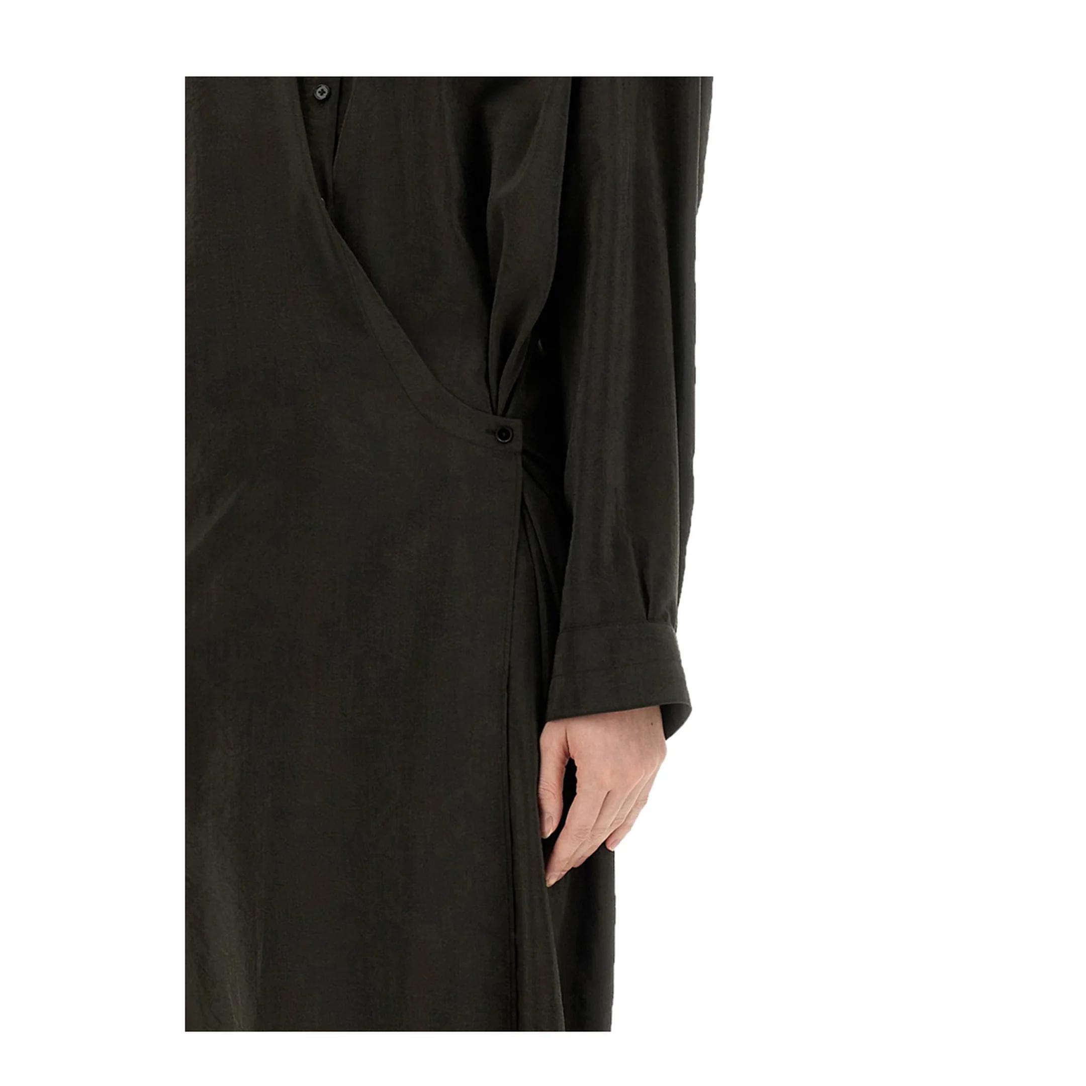Straight Collar Twisted Dress - Image 2