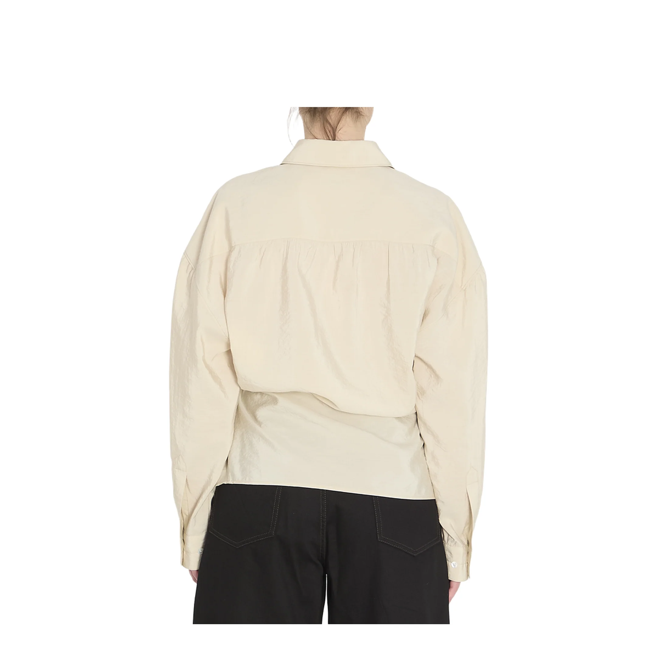 Straight Collar Twisted Shirt - Image 4
