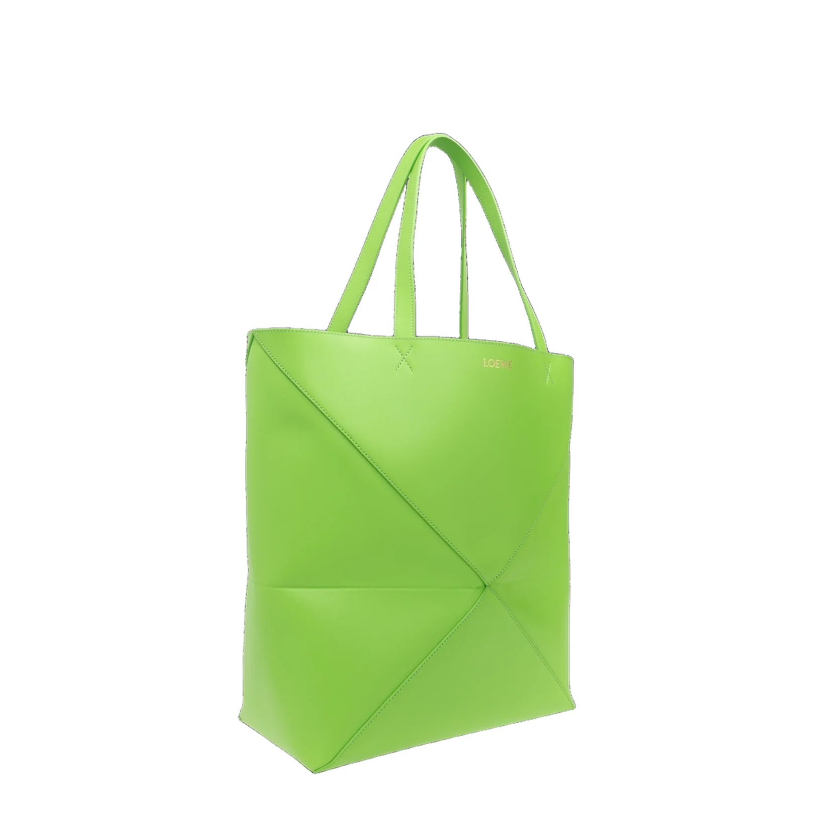 Puzzle Fold Medium Calfskin Tote Bags - Green - Image 4
