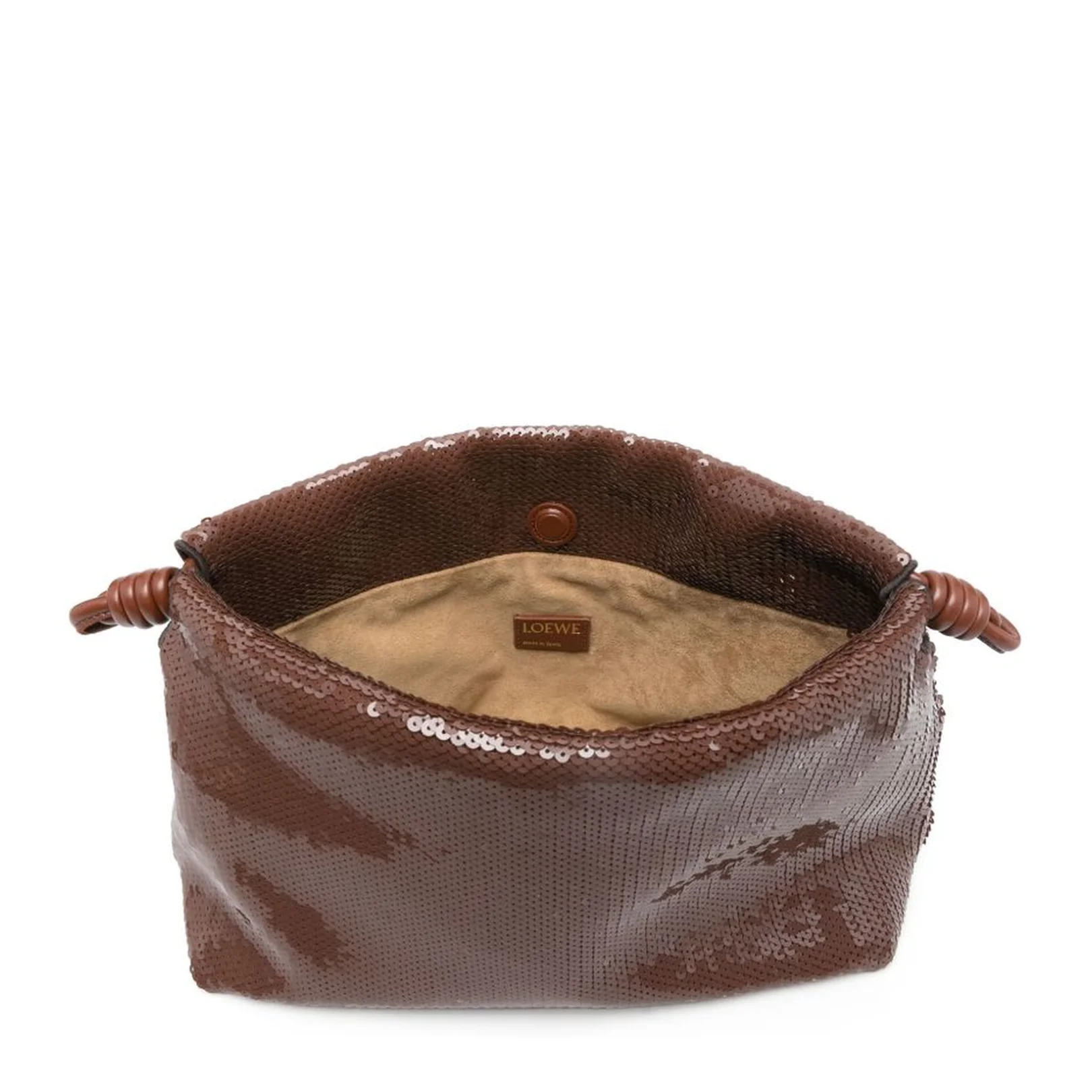 Flamenco Purse Medium Calfskin Shoulder Bag - Chocolate - Image 2