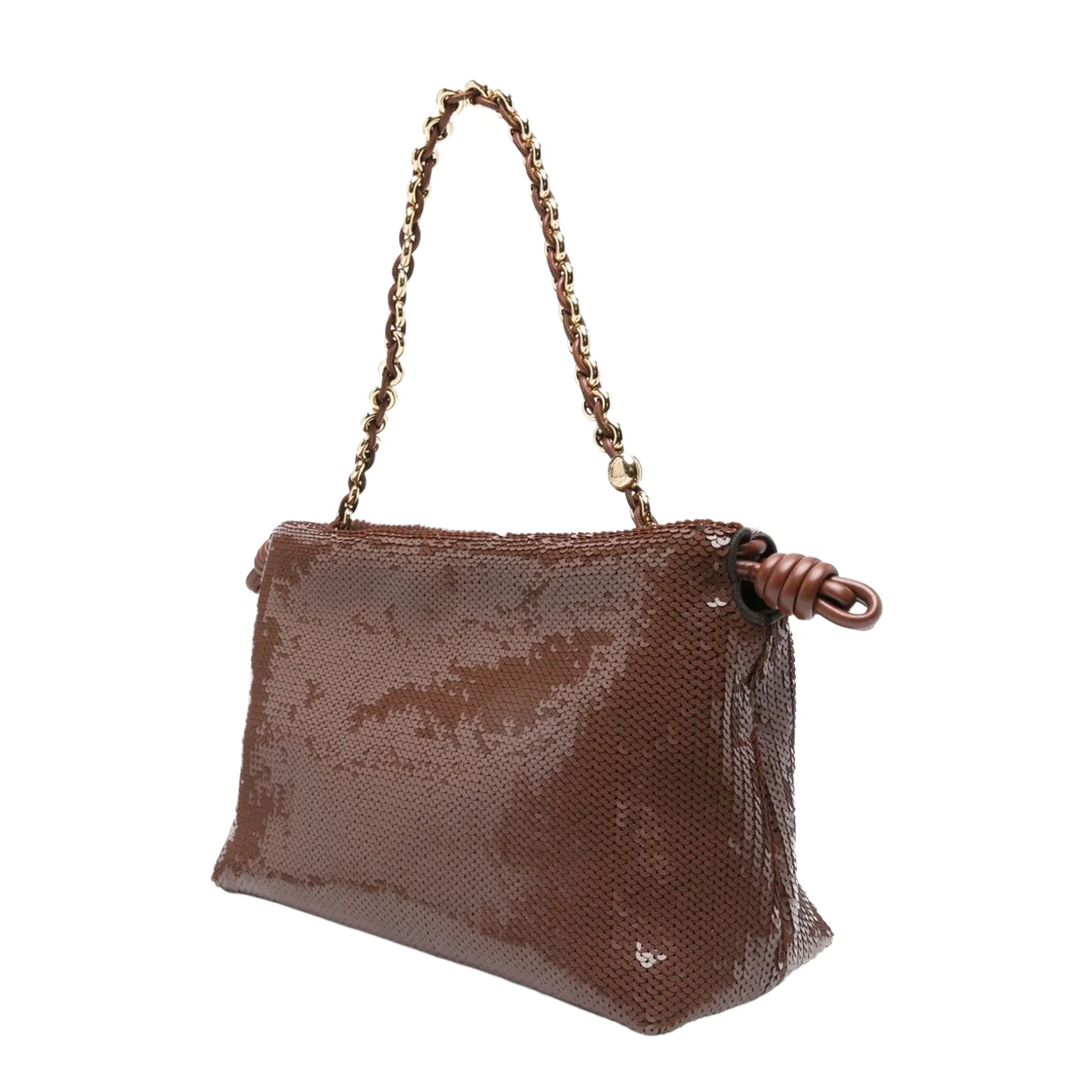Flamenco Purse Medium Calfskin Shoulder Bag - Chocolate - Image 3