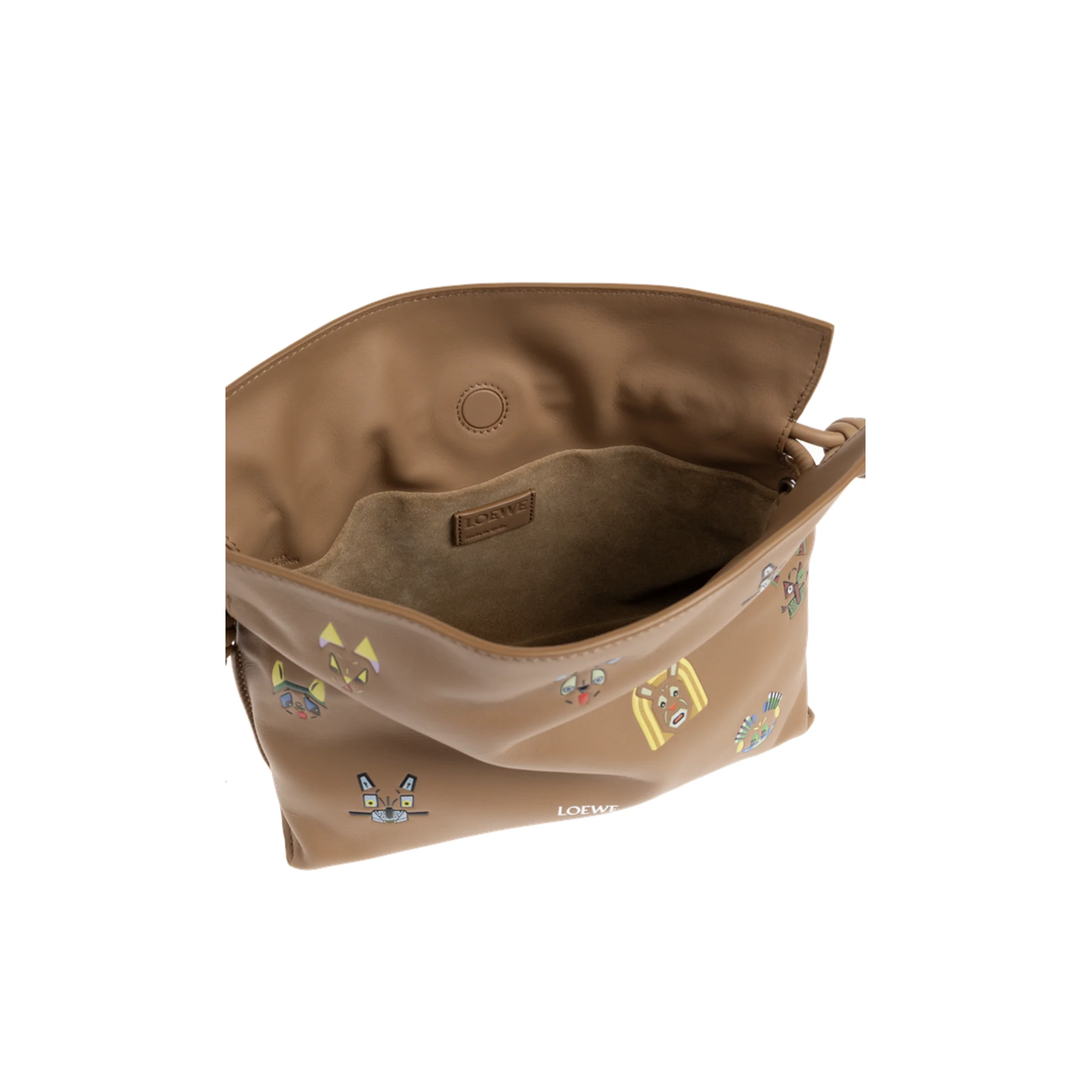 Flamenco Mini Calfskin Clutch Bags - Beige - Image 5