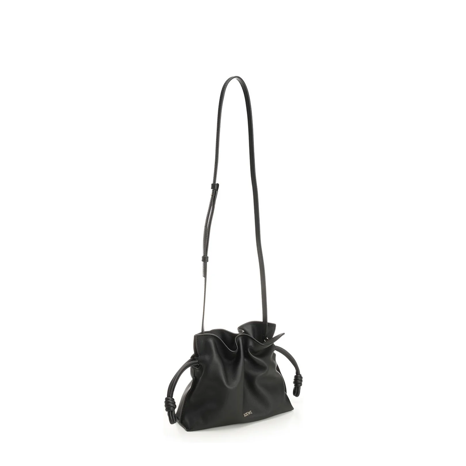 Flamenco Mini Calfskin Clutch Bag - Black - Image 2