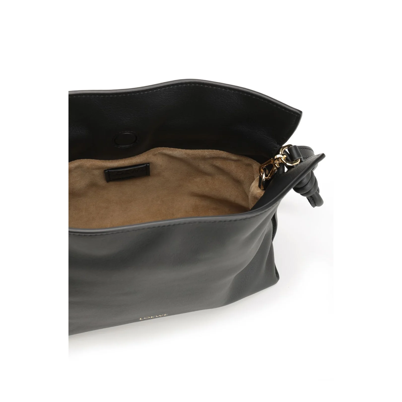 Flamenco Mini Calfskin Clutch Bag - Black - Image 4