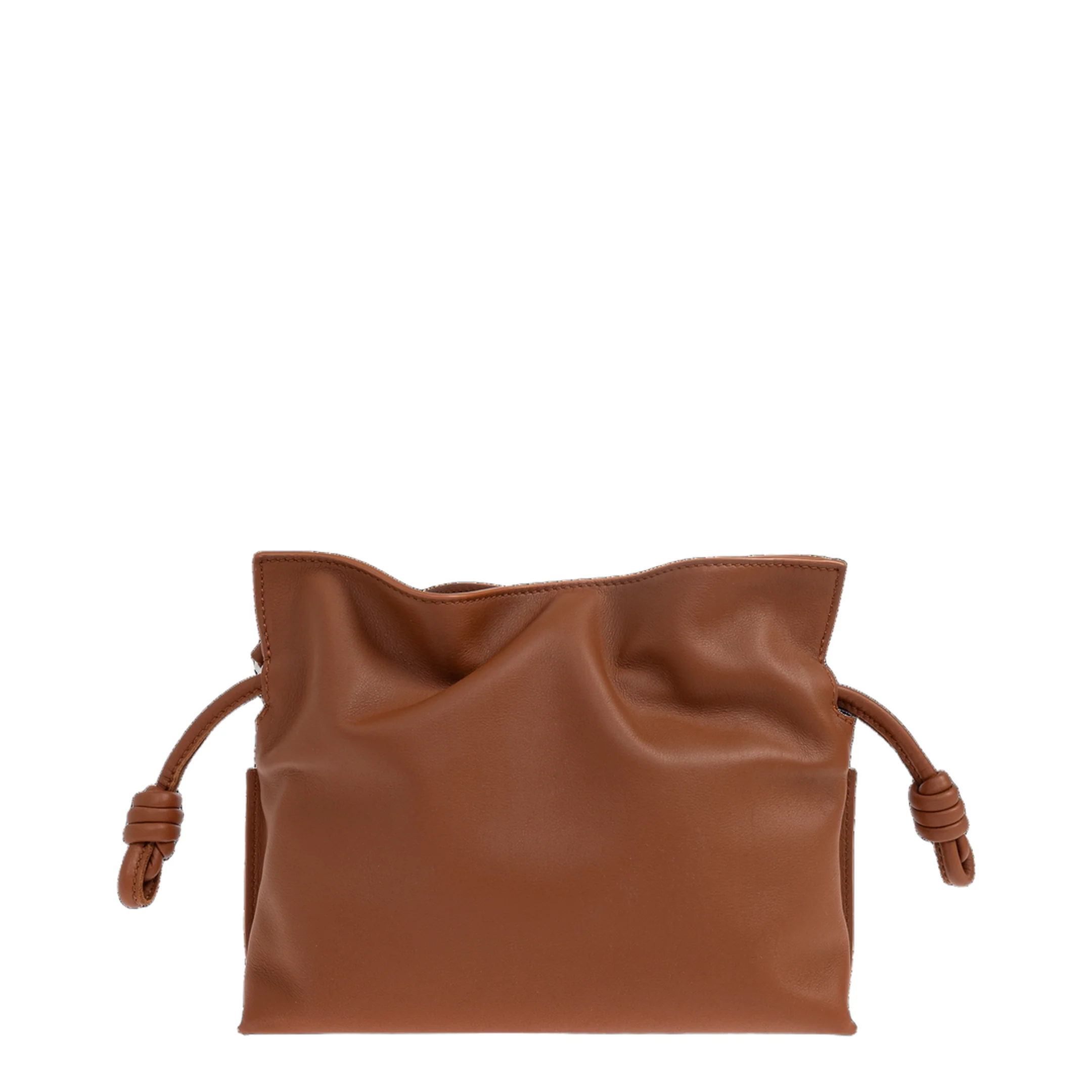 Flamenco Mini Calfskin Clutch Bags - Brown - Image 3