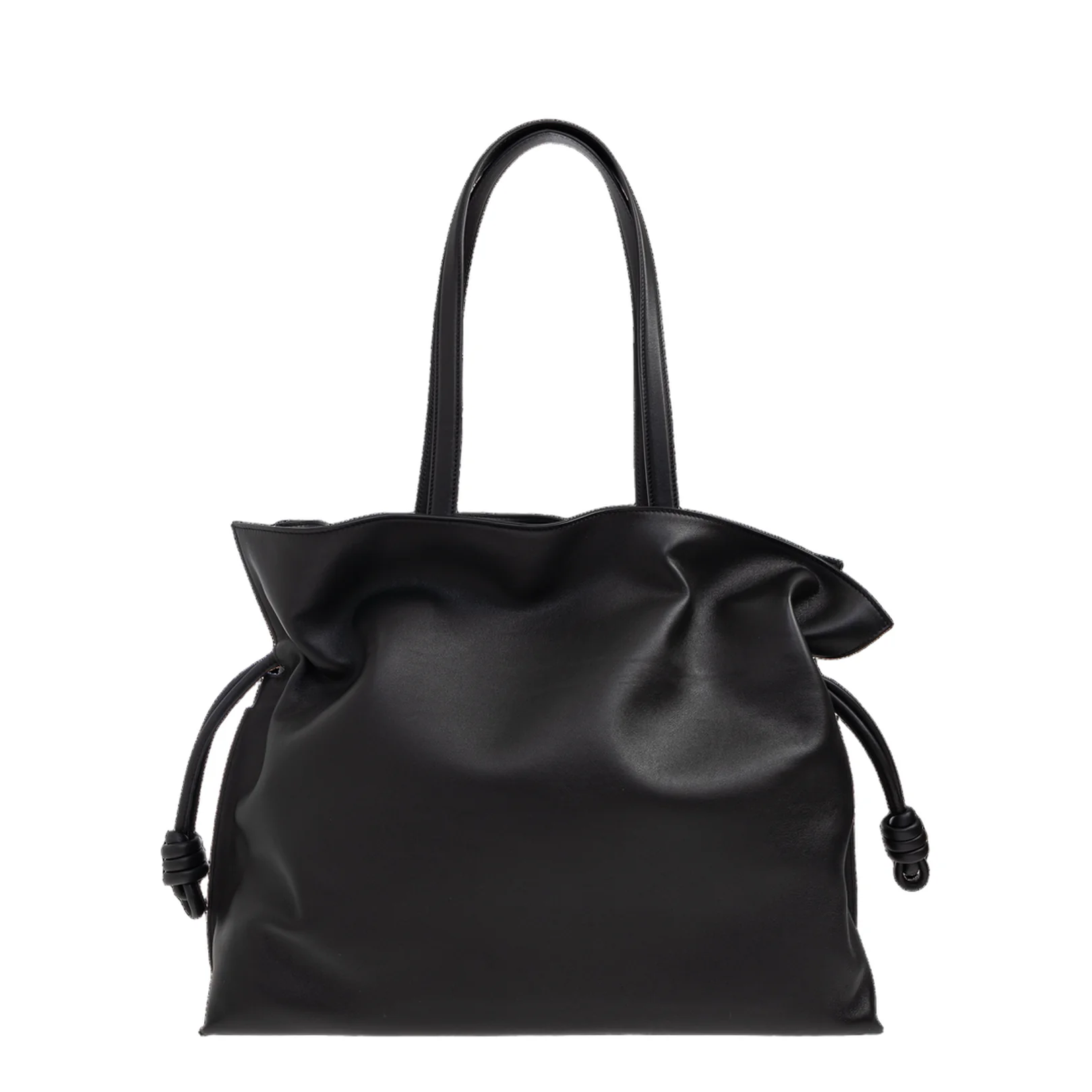 Flamenco XL Leather Shoulder Bags - Black - Image 3