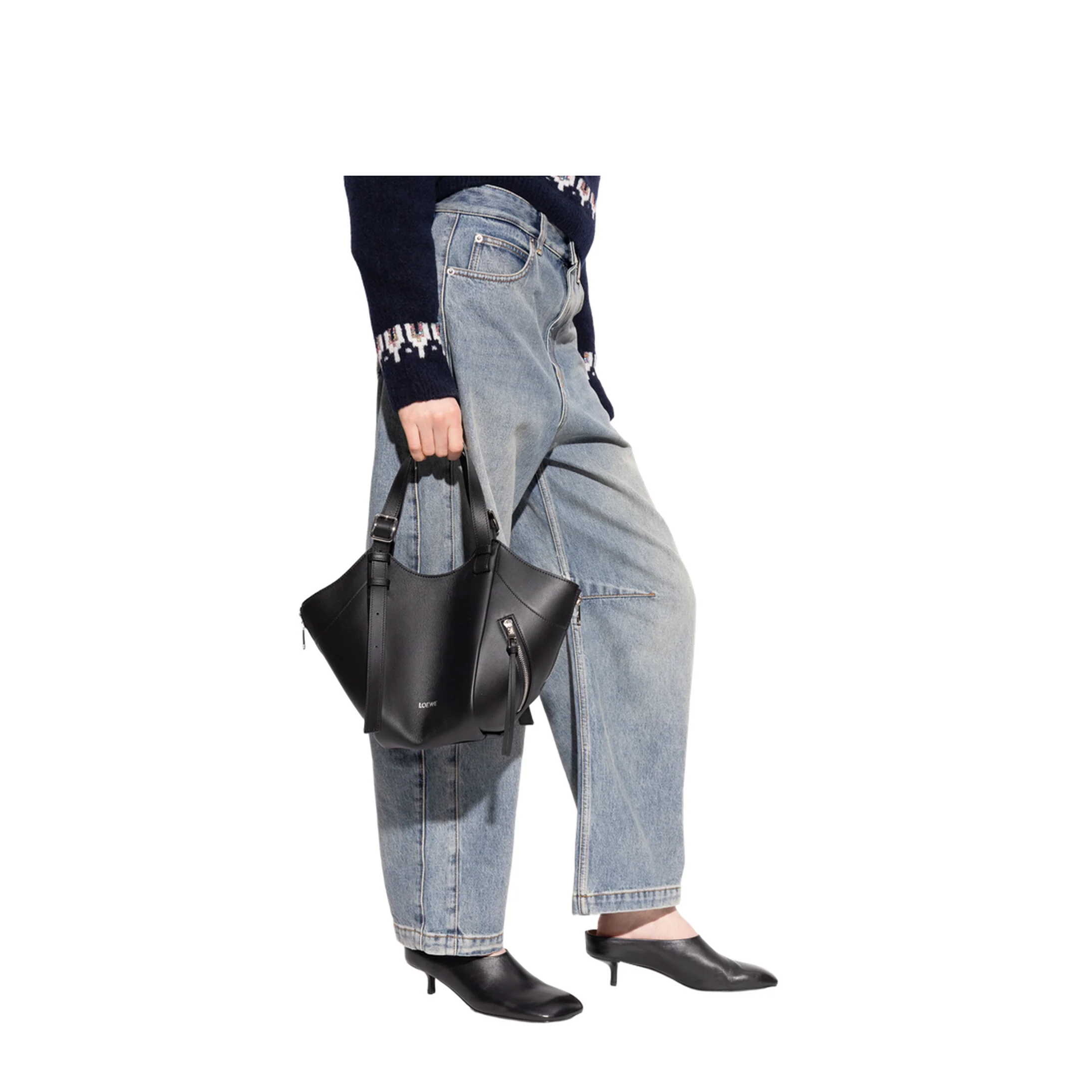 Hammock Flip Medium Shoulder Bag - Black - Image 2
