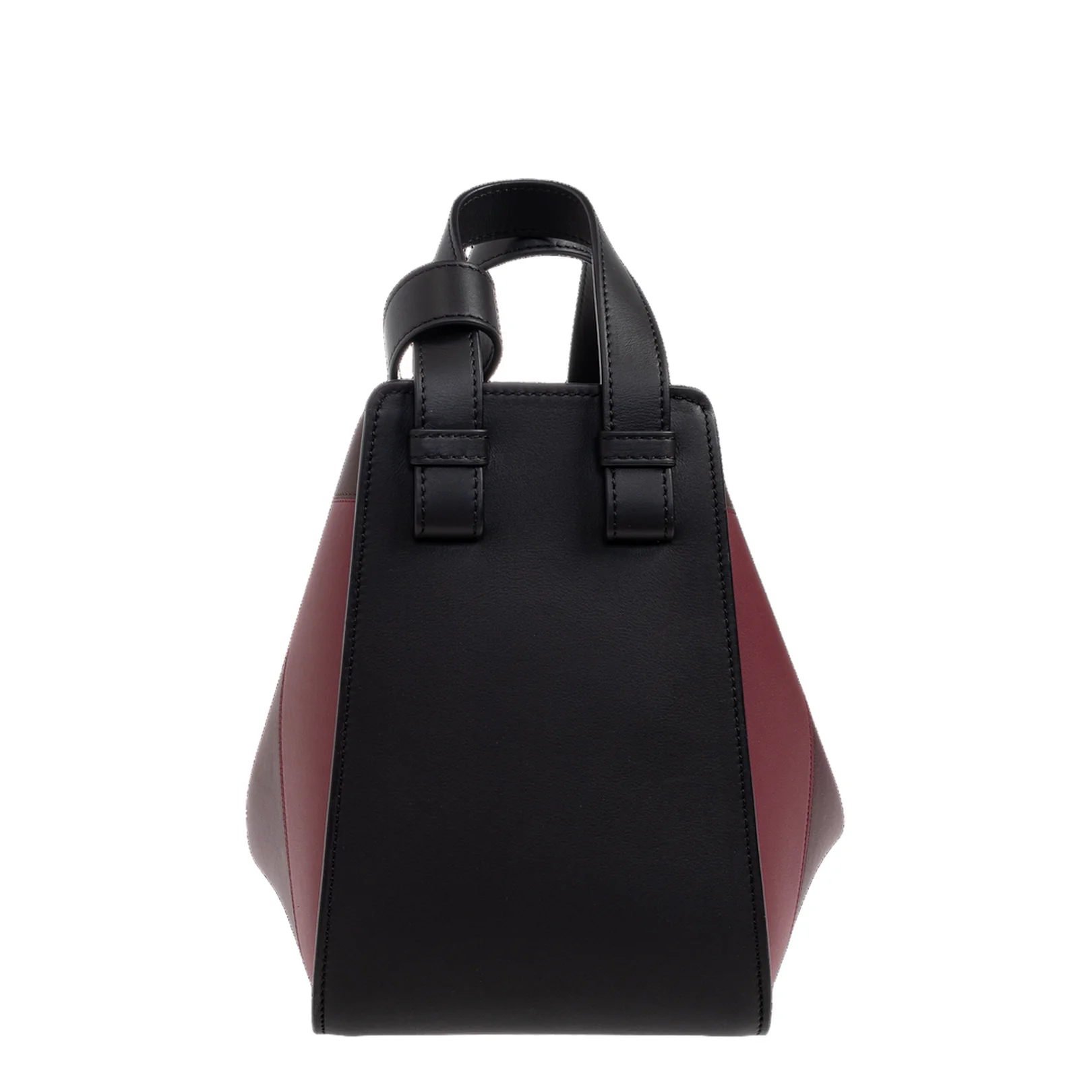 Hammock Calfskin Shoulder Bag - Black/Burgundy - Image 3