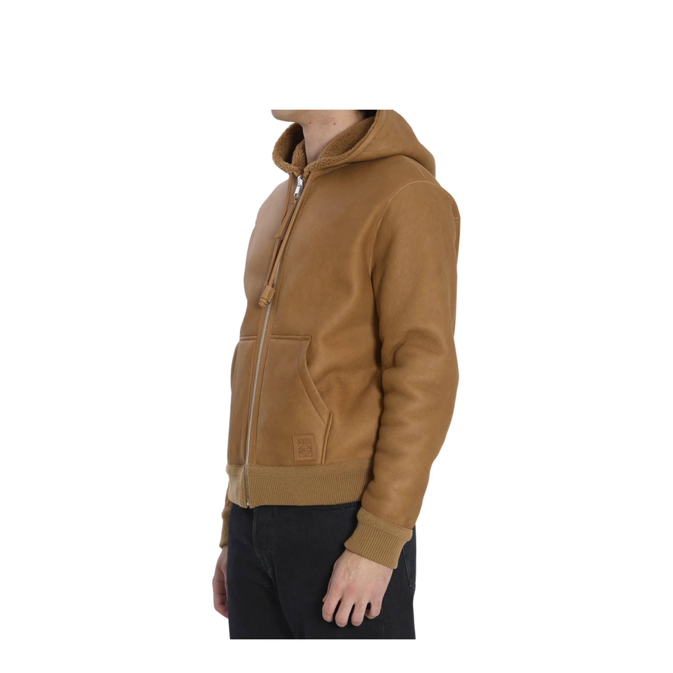 Hooded Leather Jacket - Image 2