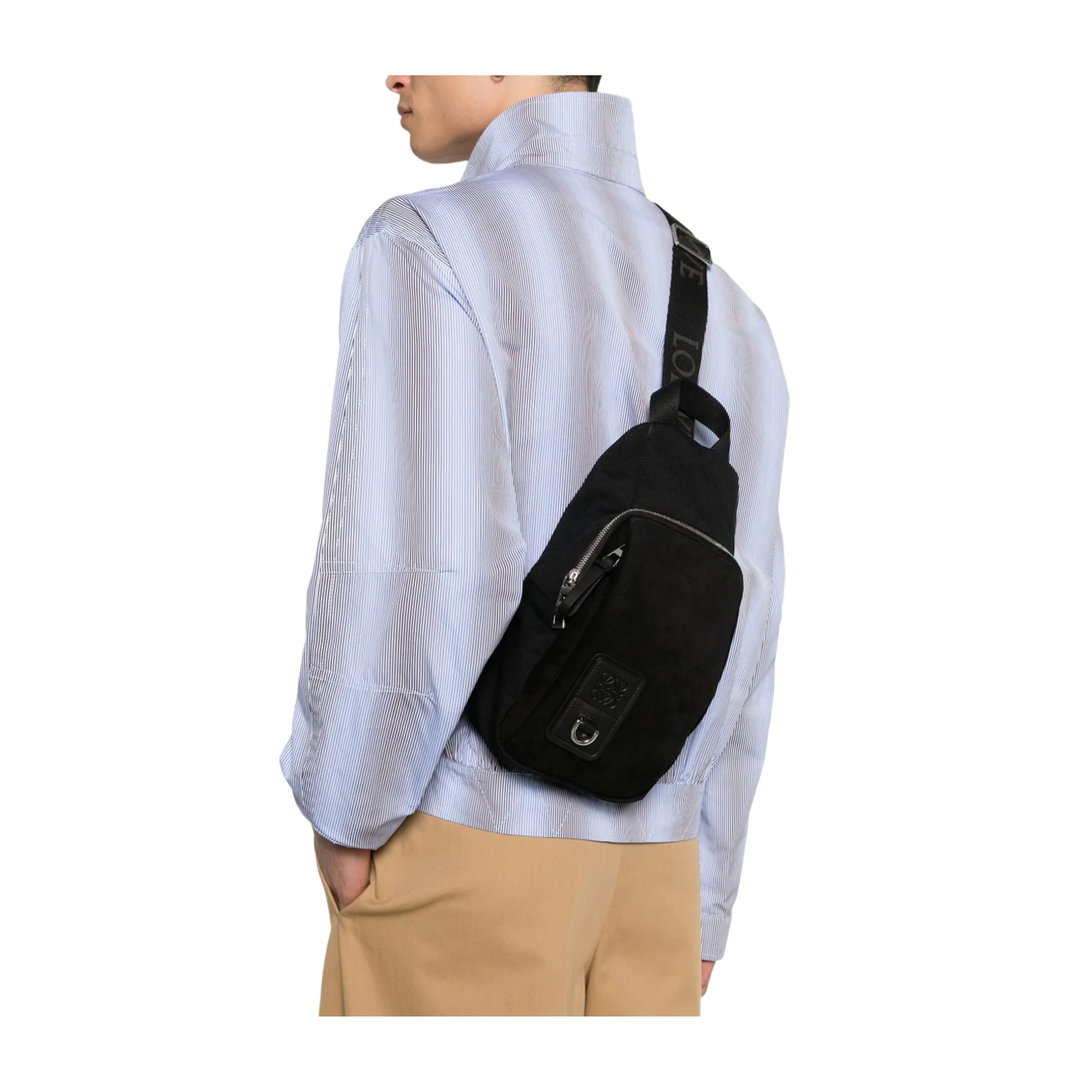 Flex Canvas Sling Bag - Black - Image 5