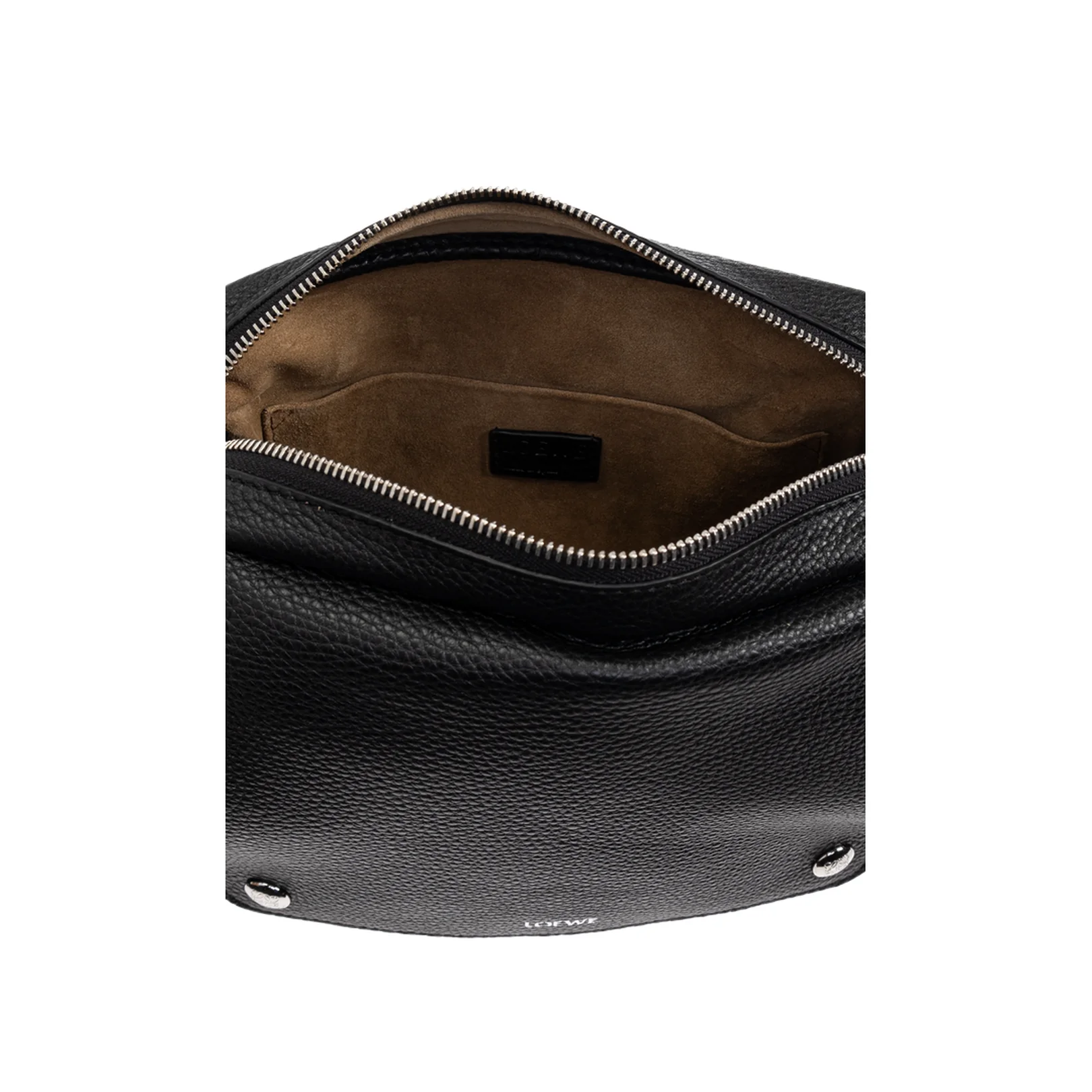 Pebble Medium Leather Messenger Bags - Black - Image 5